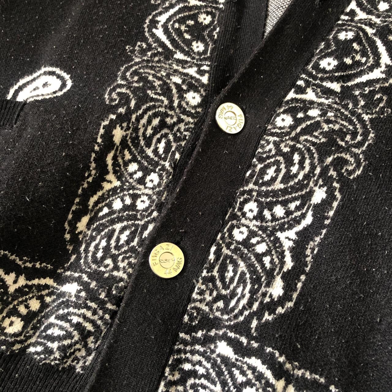 Fugazi Fugazi Black Bandana Print Cardigan Size US M / EU 48-50 / 2 - 3 Thumbnail