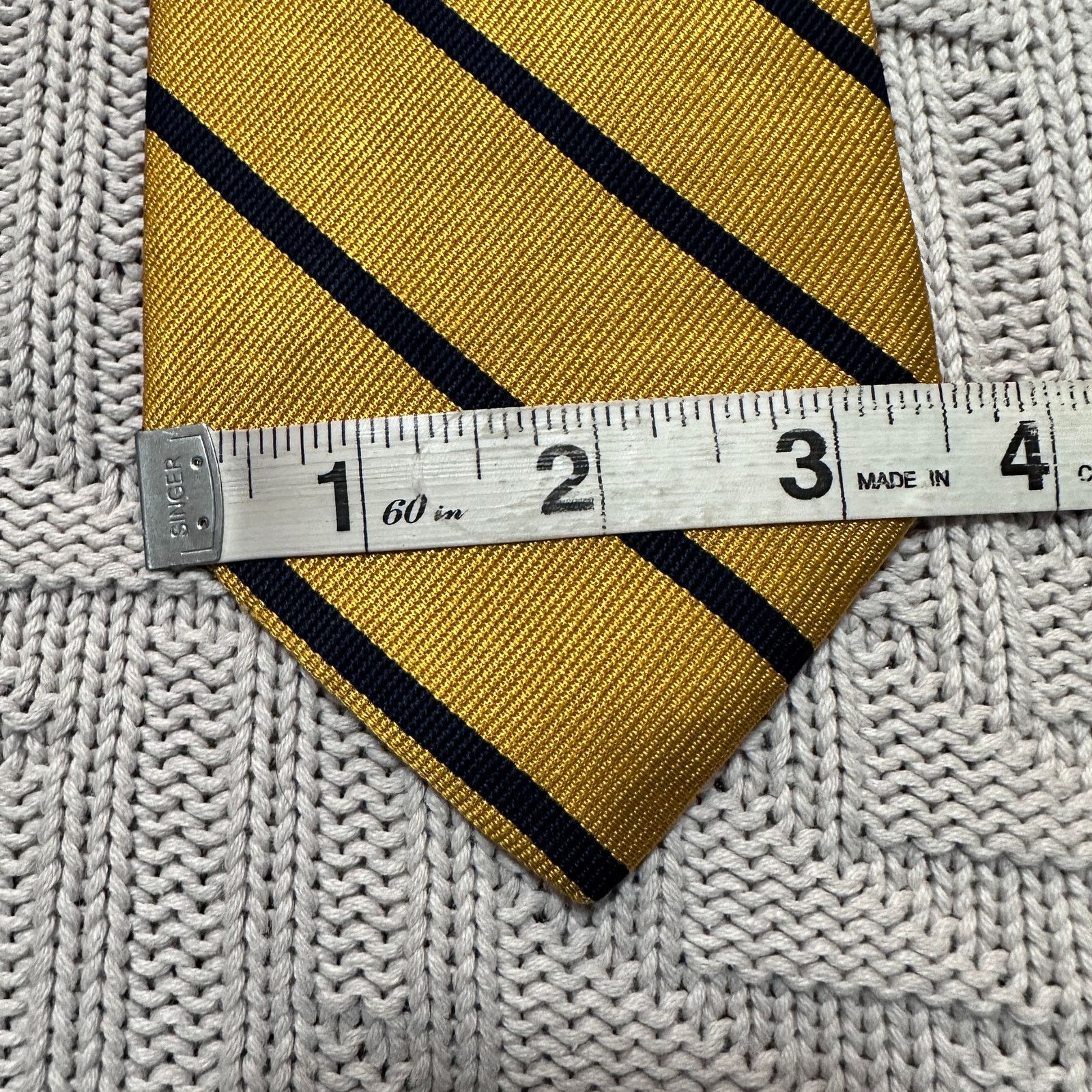 Brooks Brothers Brooks Brothers yellow gold striped silk tie Size ONE SIZE - 5 Thumbnail
