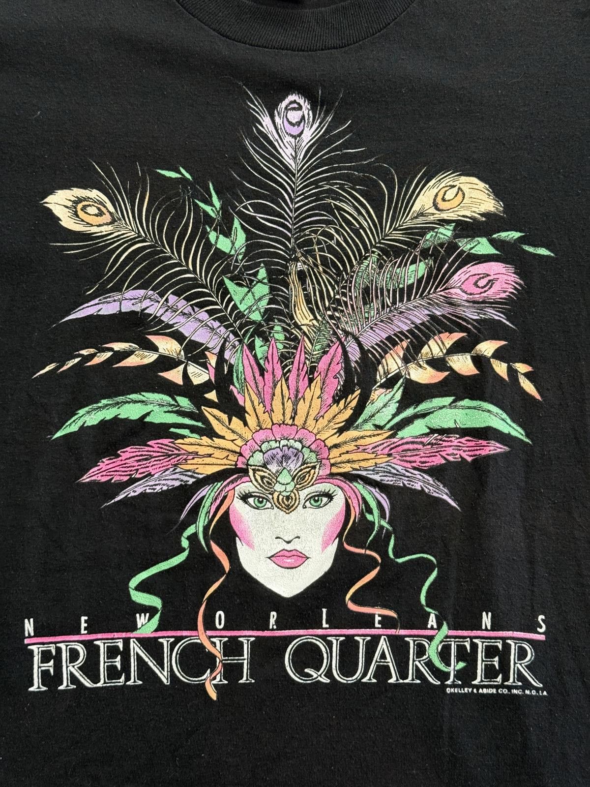 Jerzees Vintage 80s Mardi Gras T-shirt New Orleans French Quarter S Size US S / EU 44-46 / 1 - 4 Thumbnail