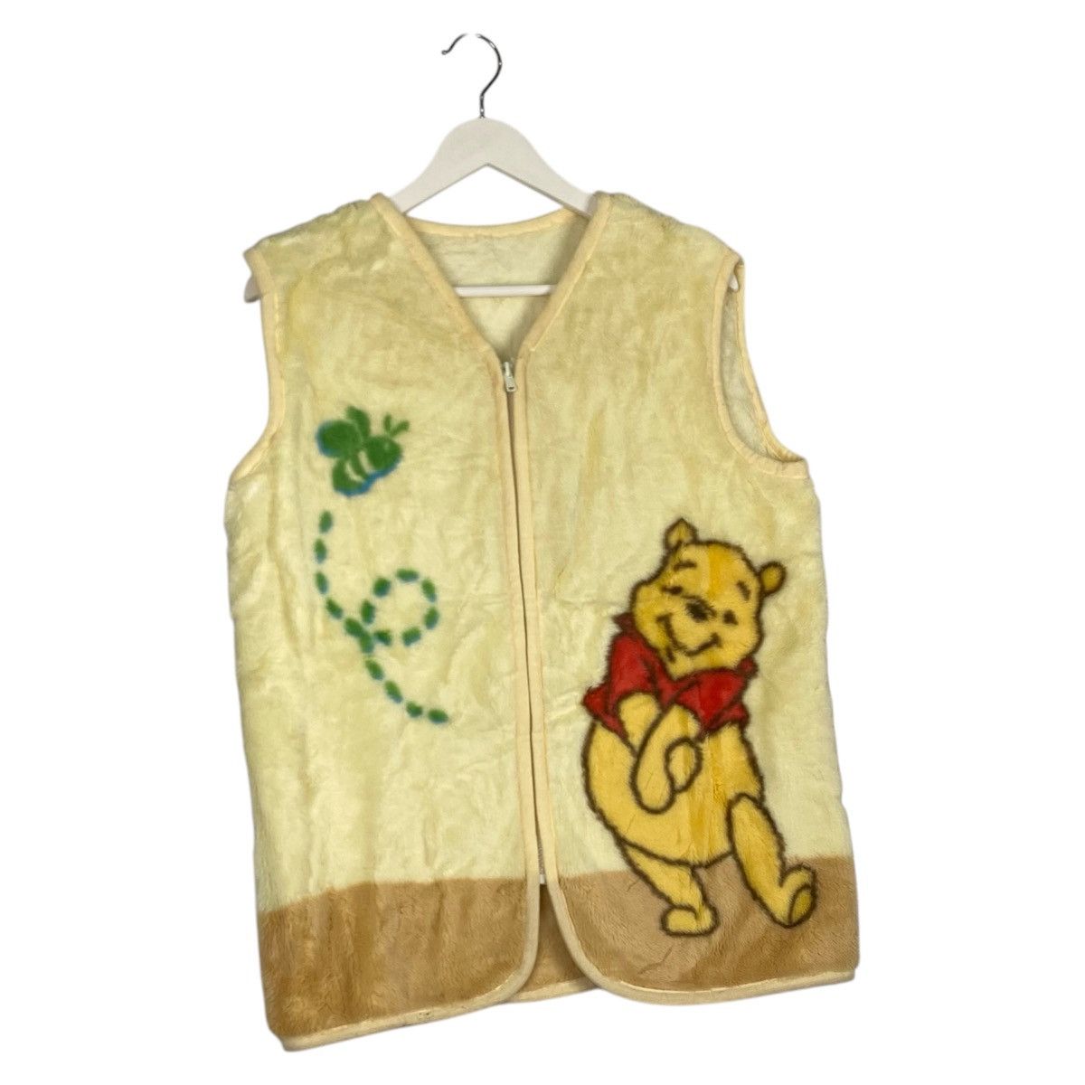 Disney × Vintage Vintage THE POOH CARTOON DISNEY BIG LOGO FLEECE ZIPPER VEST Size US S / EU 44-46 / 1 - 3 Thumbnail