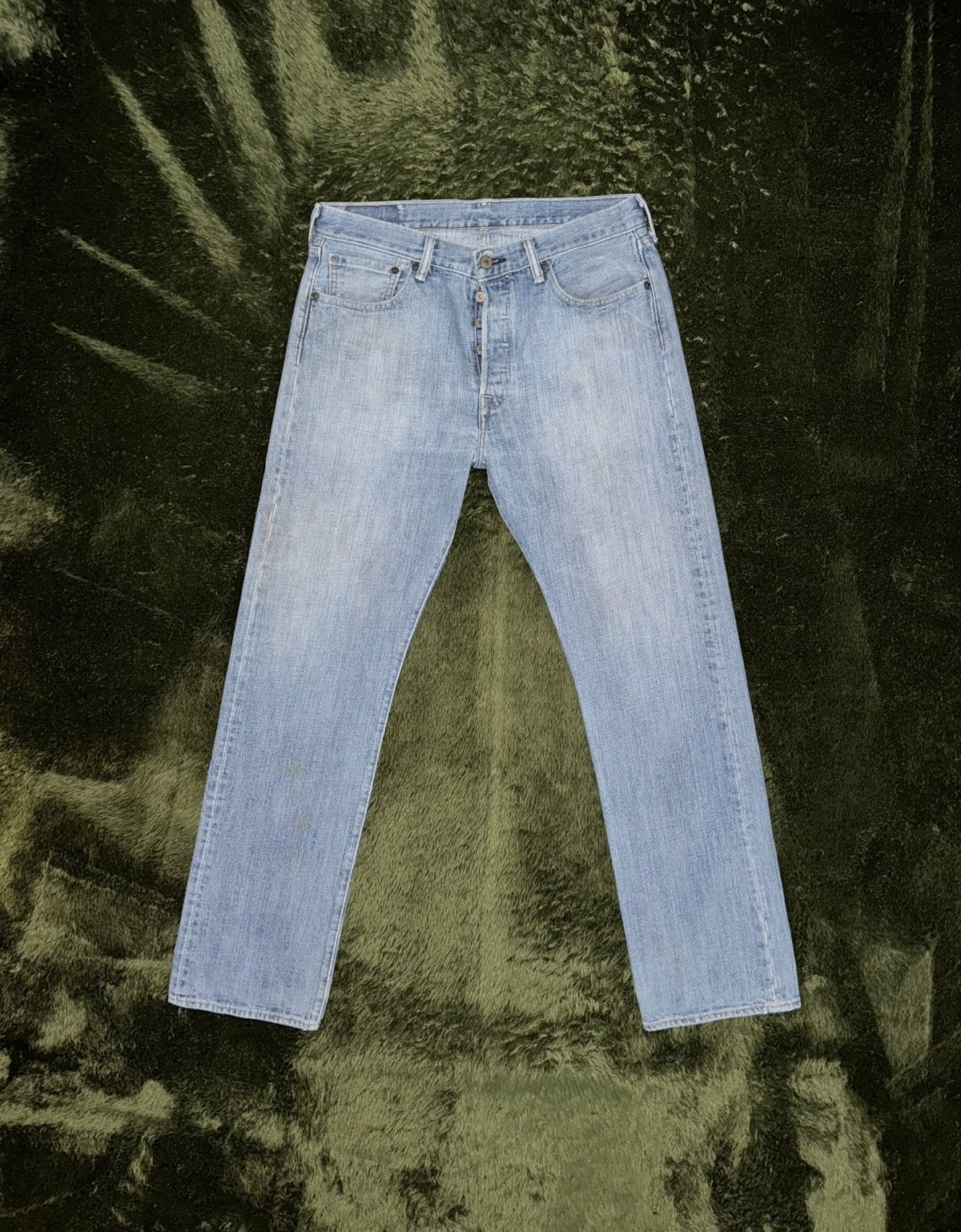 Levi's [W33/L32] Levi’s 501 Stone Wash Denim Pants Light Indigo Size US 33 - 1 Thumbnail