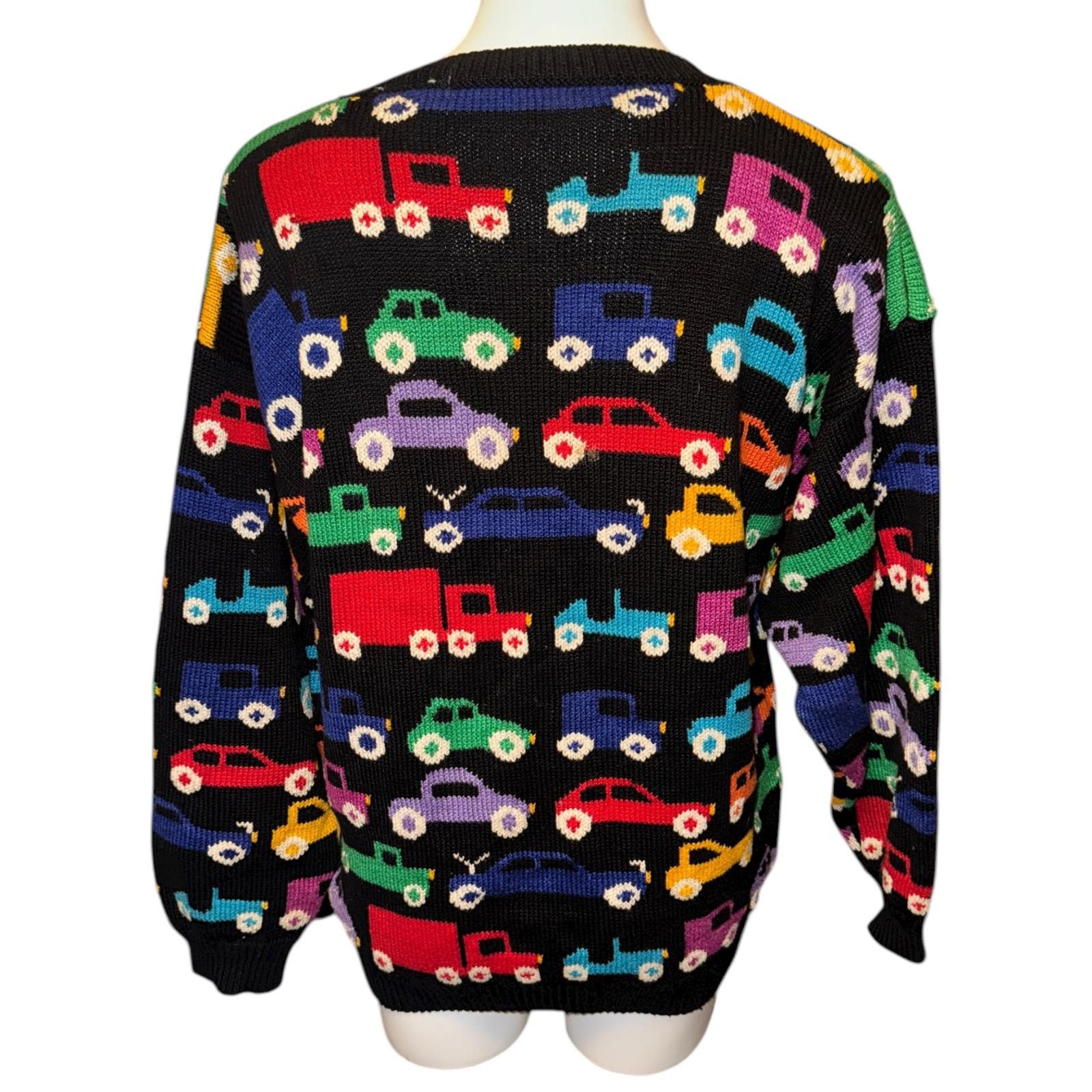 Other Christine Foley Vintage Printed Car Cardigan Knitwear Size M Size M / US 6-8 / IT 42-44 - 2 Thumbnail