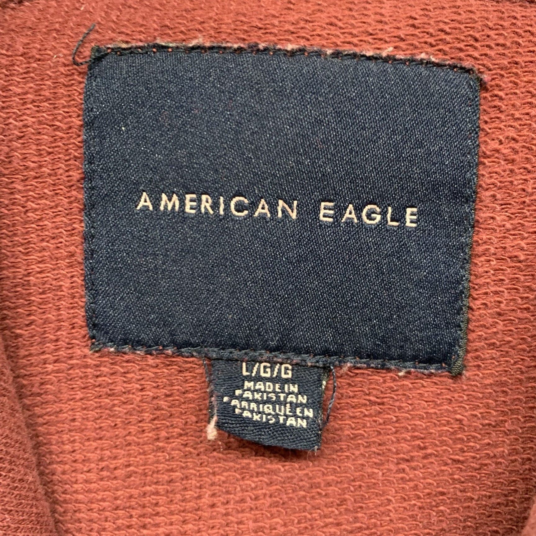 American Eagle Outfitters American Eagle Outfitters Heavyweight Hoodie Mens Large Red Spell Out Logo Pullover Size US L / EU 52-54 / 3 - 3 Thumbnail
