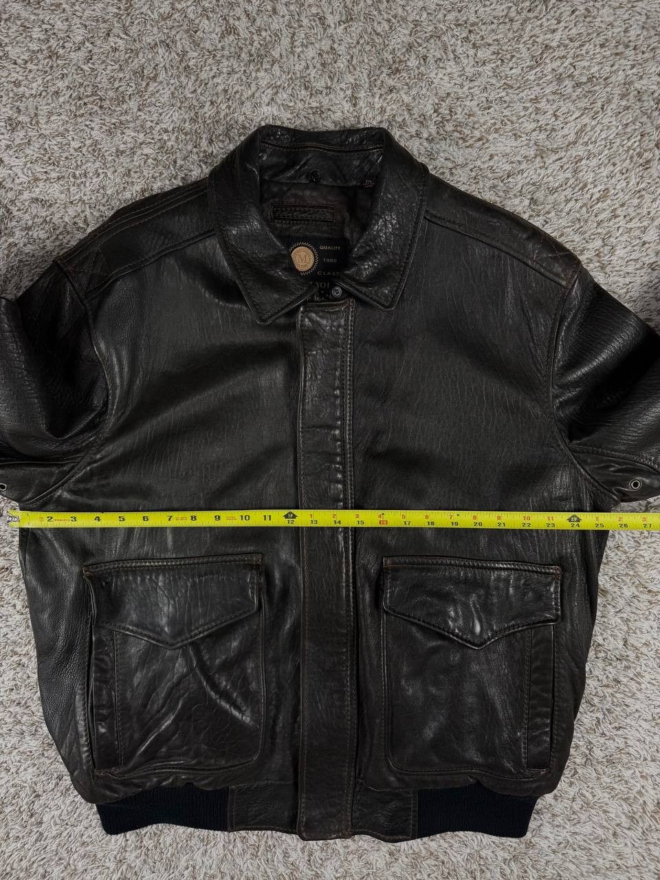 Andrew Marc 2005 Marc New York Leather Bomber Jacket Shearling Collar Size US XL / EU 56 / 4 - 9 Thumbnail