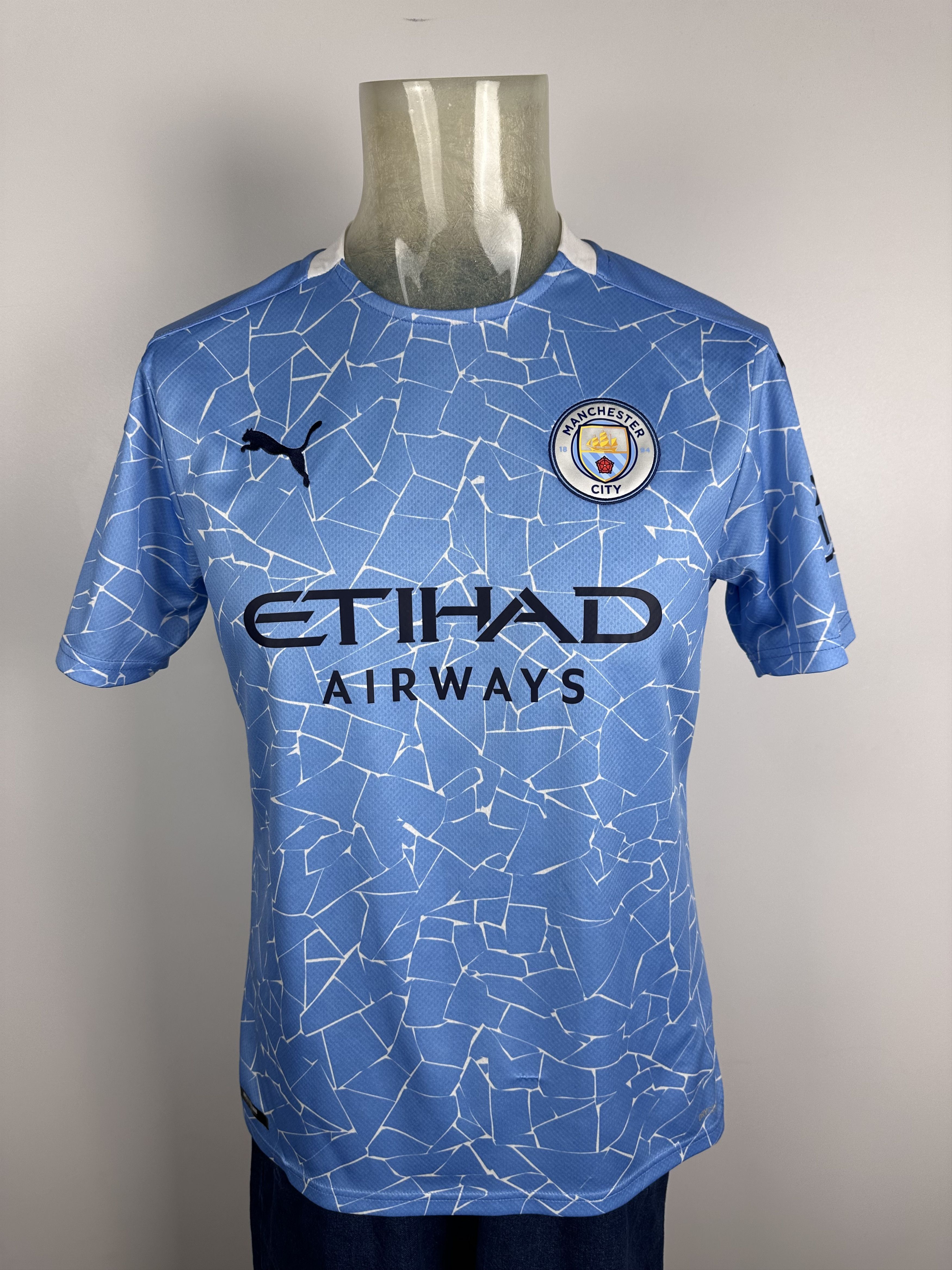 Puma Manchester City 2020 2021 Home Football Shirt Soccer Jersey Size US M / EU 48-50 / 2 - 1 Thumbnail