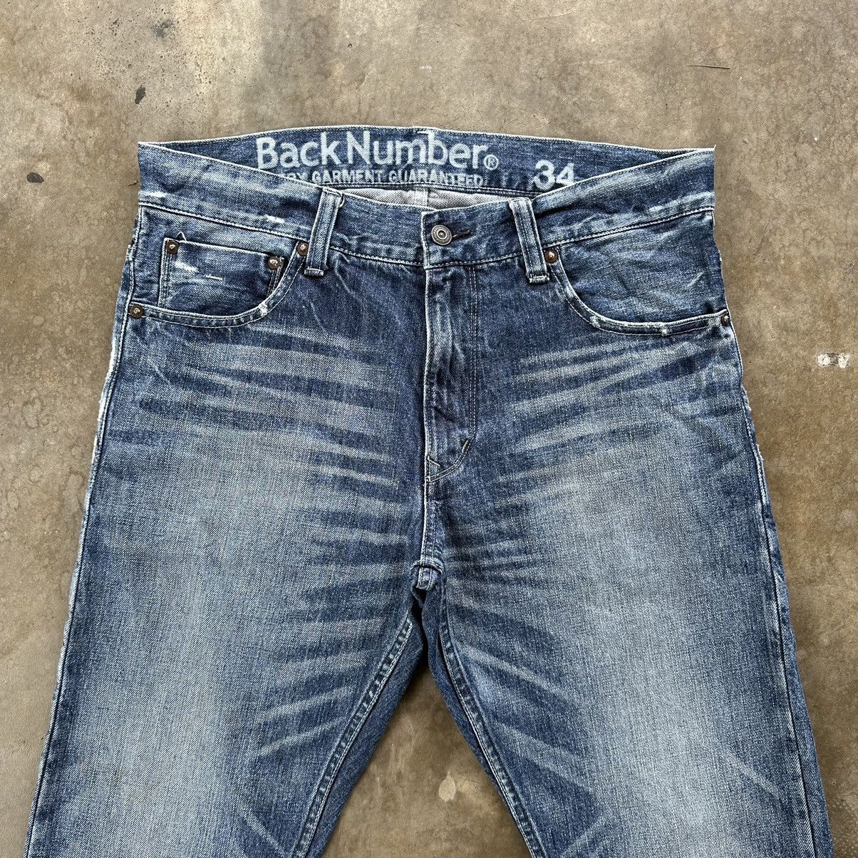 Japanese Brand Vintage Back Number Faded Denim Jean Pant W34 Size US 34 / EU 50 - 3 Thumbnail