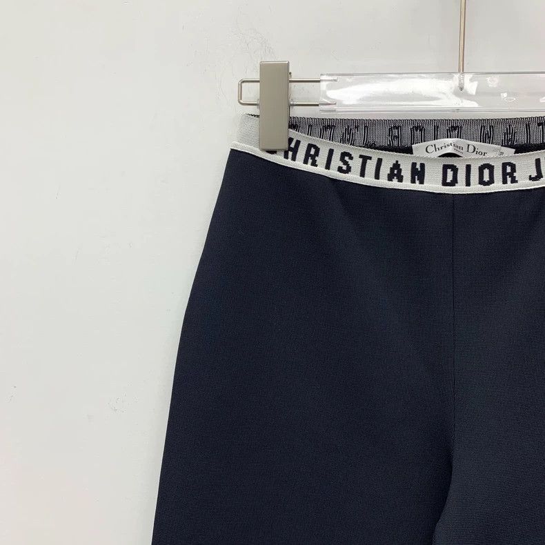 Dior Dior SizeS Black logo letter elastic casual trousers Size 42" / US 20 - 3 Thumbnail