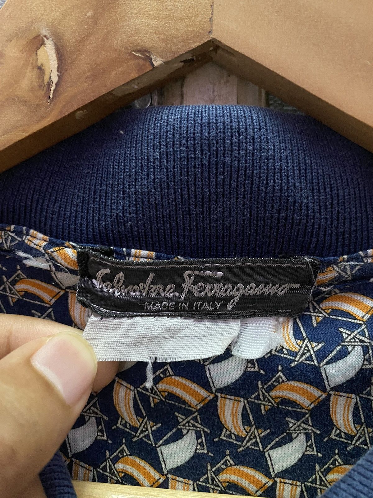 Salvatore Ferragamo Vintage Salvatore Ferragamo Full Print Polo Tees Size US M / EU 48-50 / 2 - 6 Thumbnail