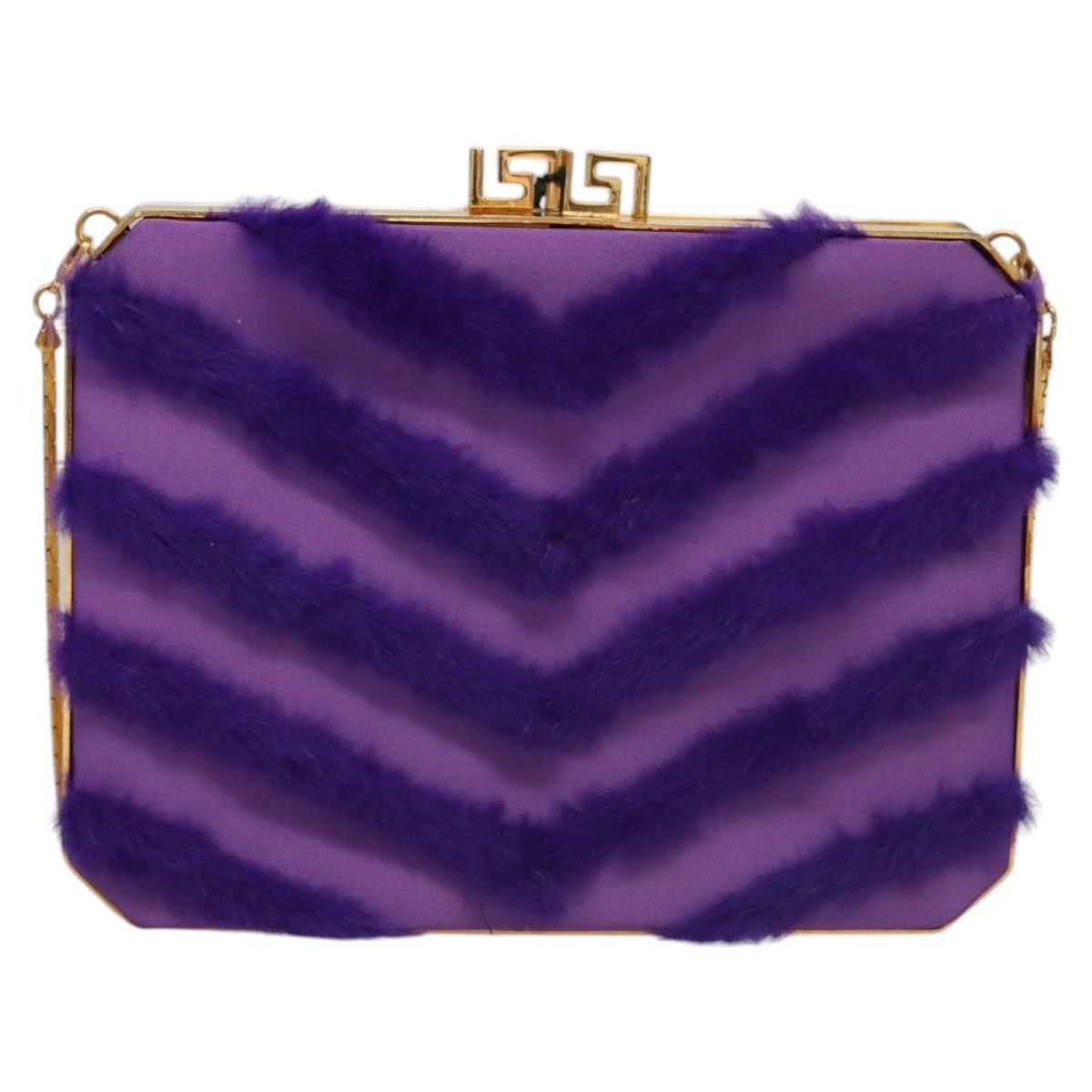 Versace Purple Silk Shoulder Bag (Pre-Owned) Size ONE SIZE - 1 Thumbnail