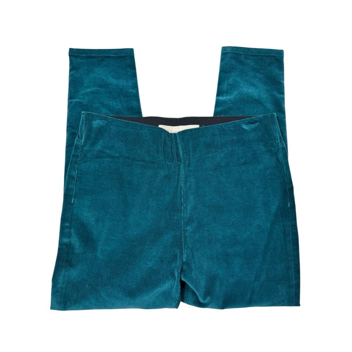 Soft Surroundings New Soft Surroundings Teal Pull On Straight Leg Corduroy Pa Size 28" / US 6 / IT 42 - 4 Thumbnail