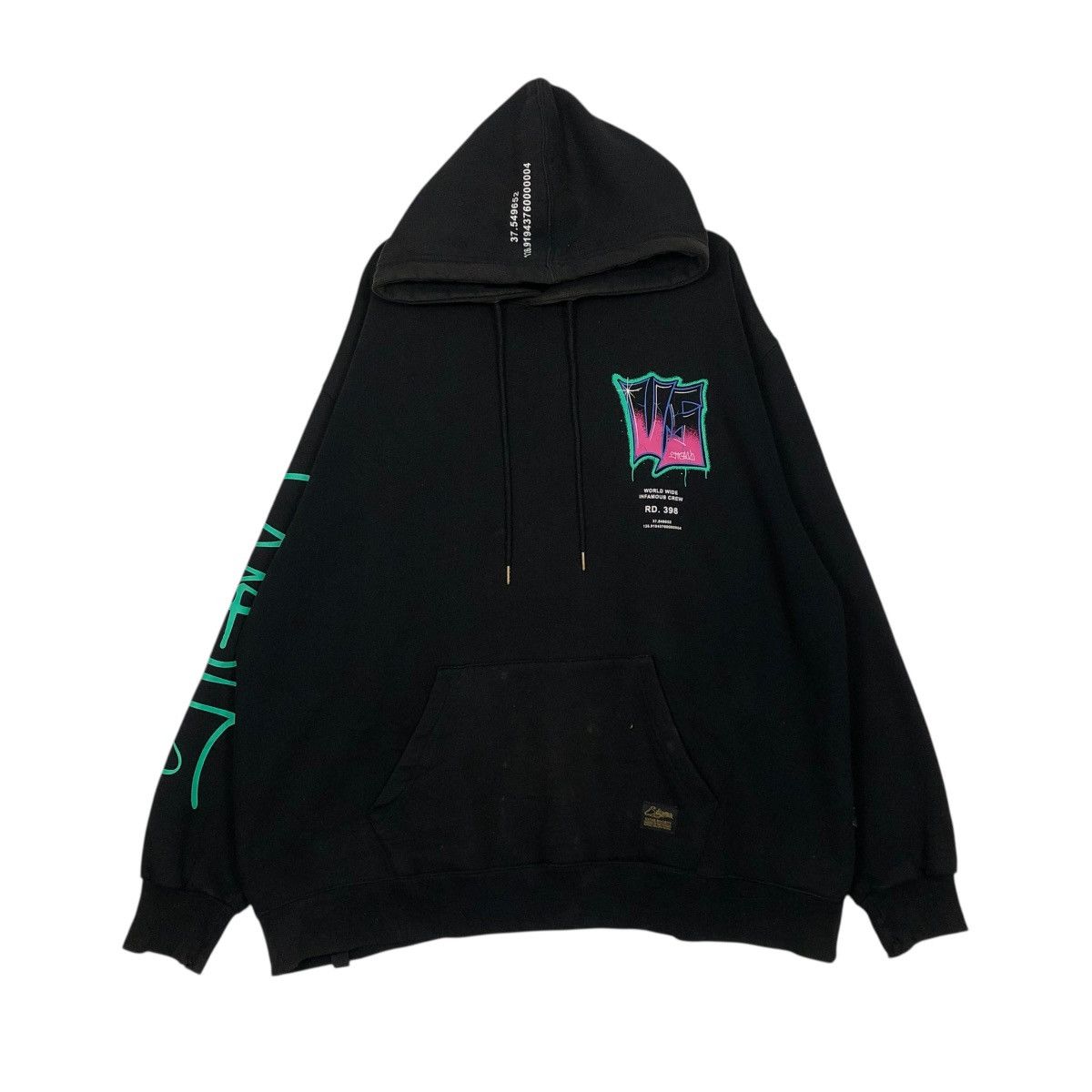 Hysteric Glamour 🔥HOODIE PULL OVER STIGMA VATOS SOCIETY PUNK DESIGN BIG LOGO Size US XL / EU 56 / 4 - 3 Thumbnail