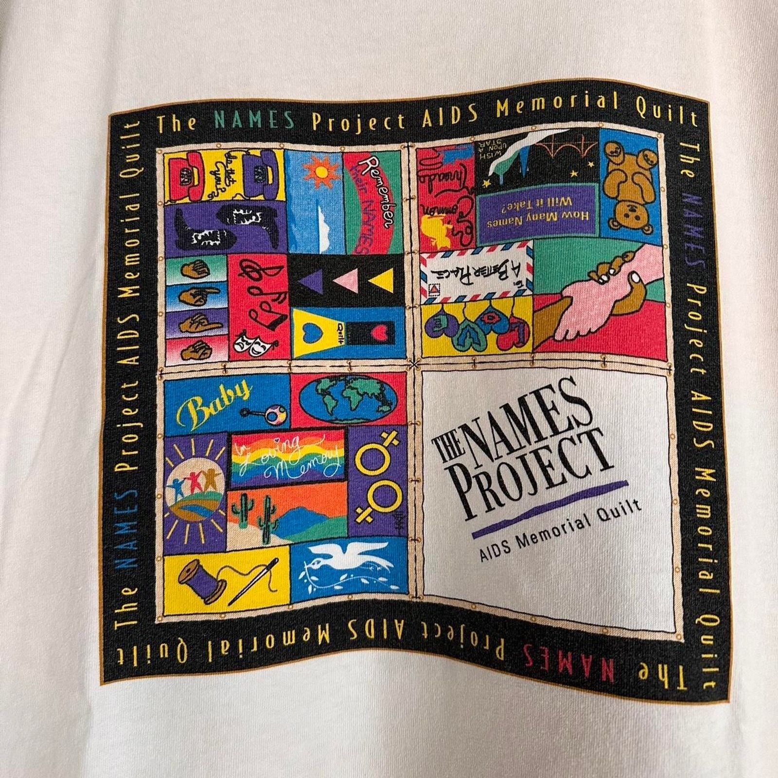 Gildan × Vintage Vintage AIDS Names Project Promo Shirt Size US L / EU 52-54 / 3 - 3 Thumbnail