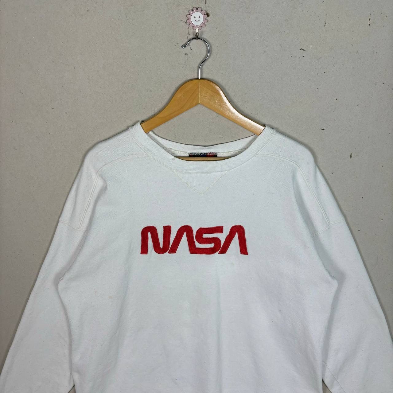 NASA × Vintage Vintage 90s NASA Sweatshirt Nasa Jumper Size US L / EU 52-54 / 3 - 3 Thumbnail