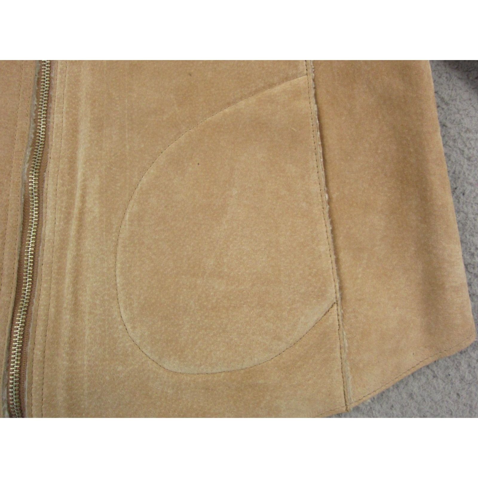 Vintage VINTAGE Charlotte Russe Leather Jacket Womens Large Brown Suede Sherpa Lined Jacket Size L / US 10 / IT 46 - 6 Thumbnail