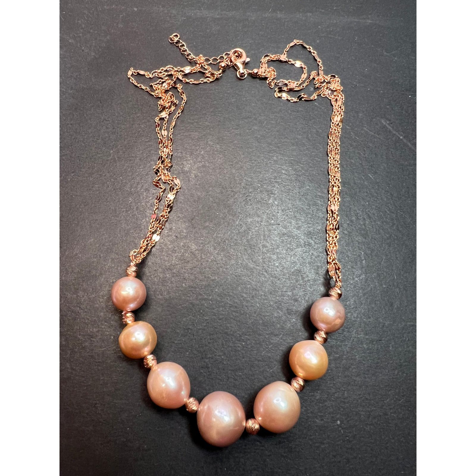 Other Cultured Freshwater Pearl Rose Gold Over Sterling Necklace Size ONE SIZE - 1 Thumbnail