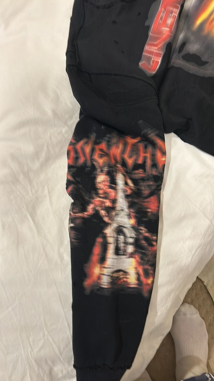 Givenchy Oversized Distressed Metal Crewneck