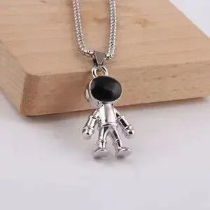 Japanese Brand Hip hop astronaut moon astronaut robot Necklace Size ONE SIZE - 1 Thumbnail