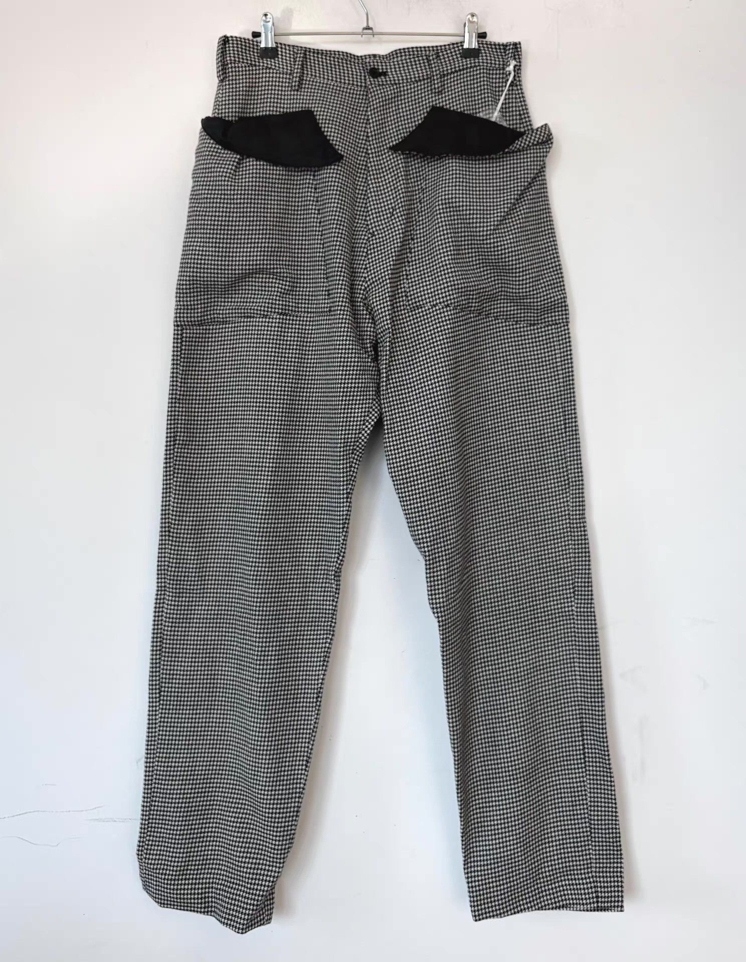 Sulvam Houndstooth Pattern Casual Pants with Patch Pockets Size US 34 / EU 50 - 1 Thumbnail