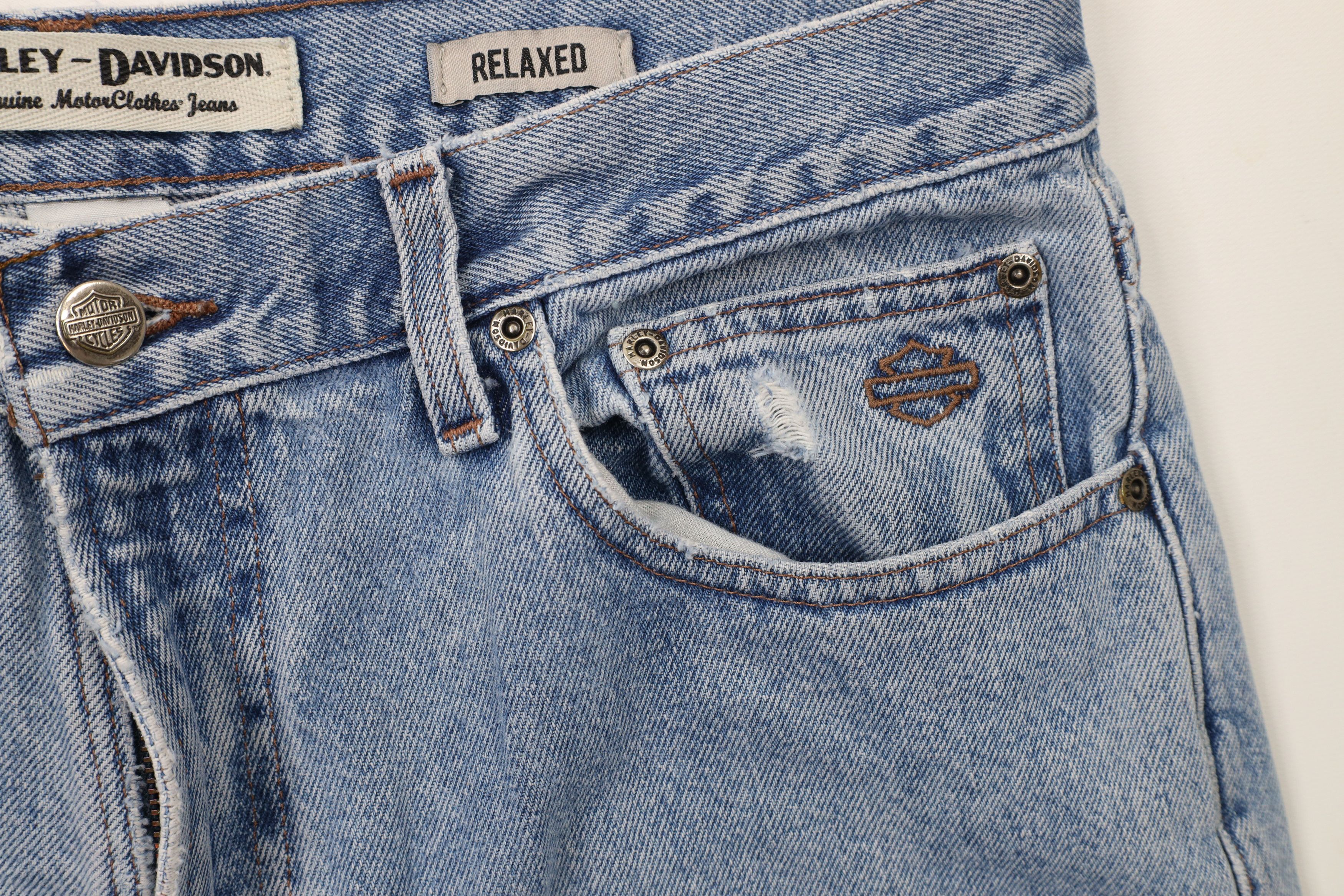 Harley Davidson × Vintage Vintage 90s Harley Davidson Relaxed Fit Denim Jeans Cotton Size US 34 / EU 50 - 8 Thumbnail