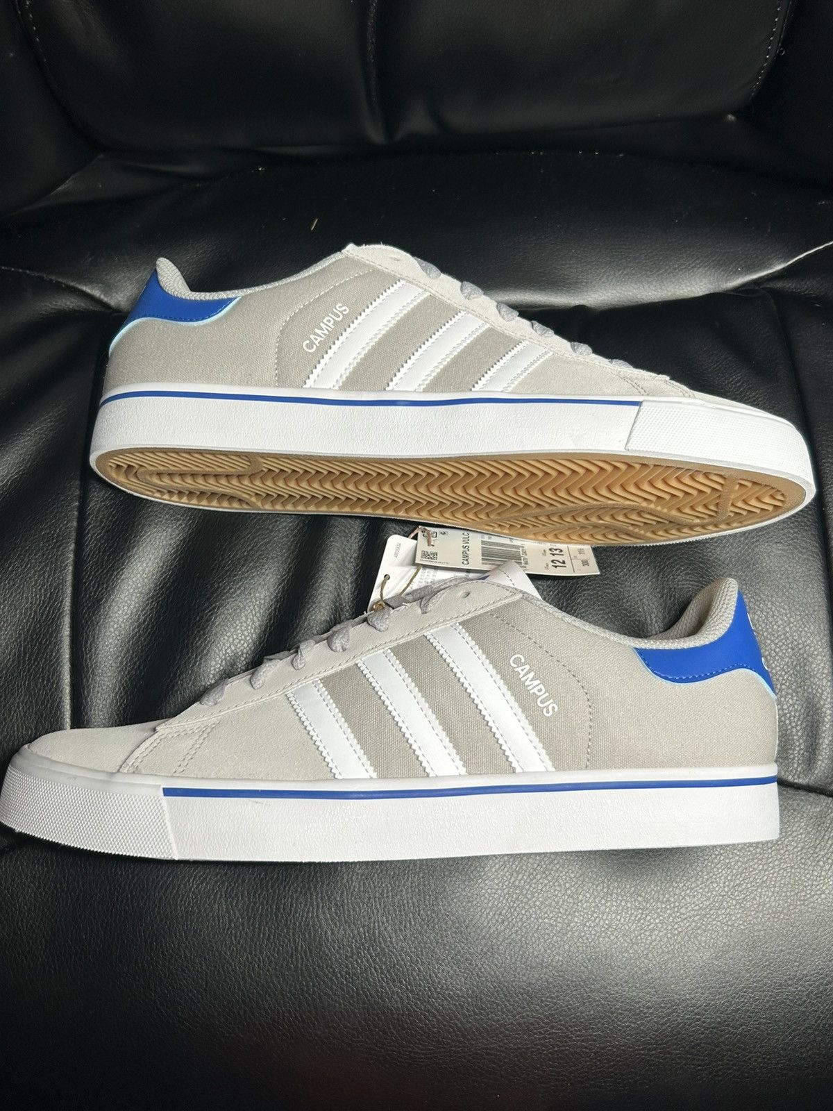 Adidas NIB NEW Adidas Originals Campus Vulc Grey Bluebird 12M Size US 12 / EU 45 - 3 Thumbnail
