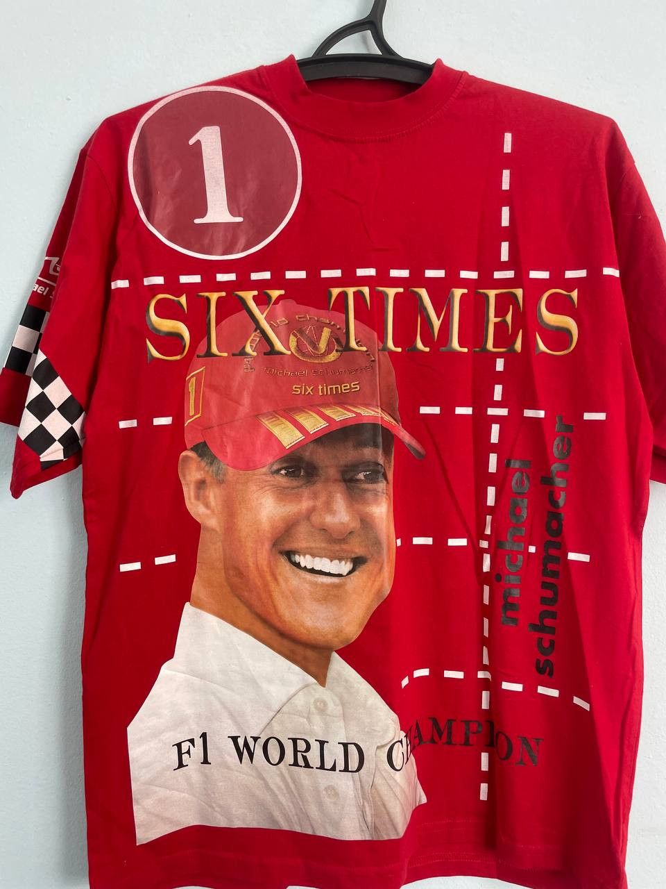 Ferrari × Formula 1 Michael Schumacher full print vintage tee Size US L / EU 52-54 / 3 - 2 Thumbnail