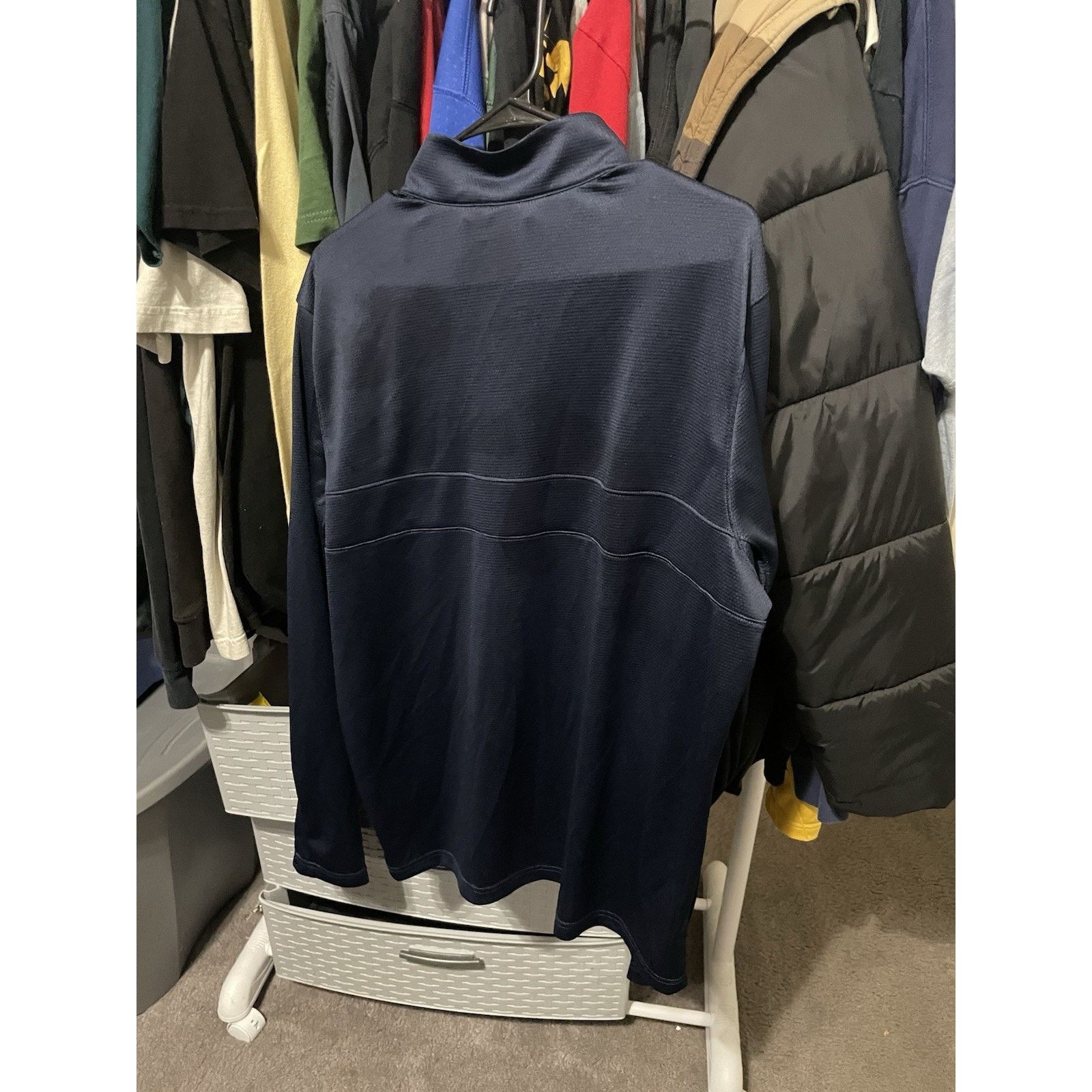 Nike Size L- Nike Dri Fit 1/4 Zip Pullover Jacket Navy Blue NWT Size US L / EU 52-54 / 3 - 2 Thumbnail