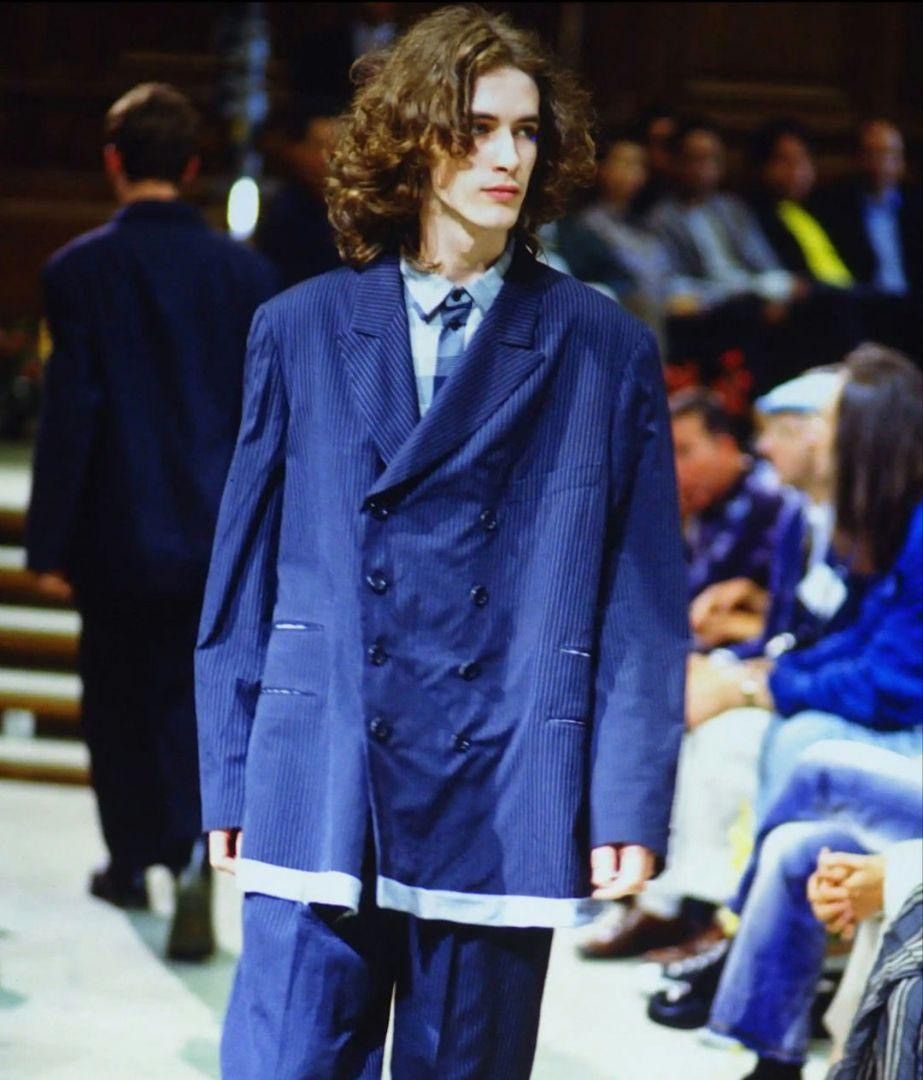Yohji Yamamoto Yohji Yamamoto 1996SS Double Breasted Striped Jacket Size US S / EU 44-46 / 1 - 2 Thumbnail