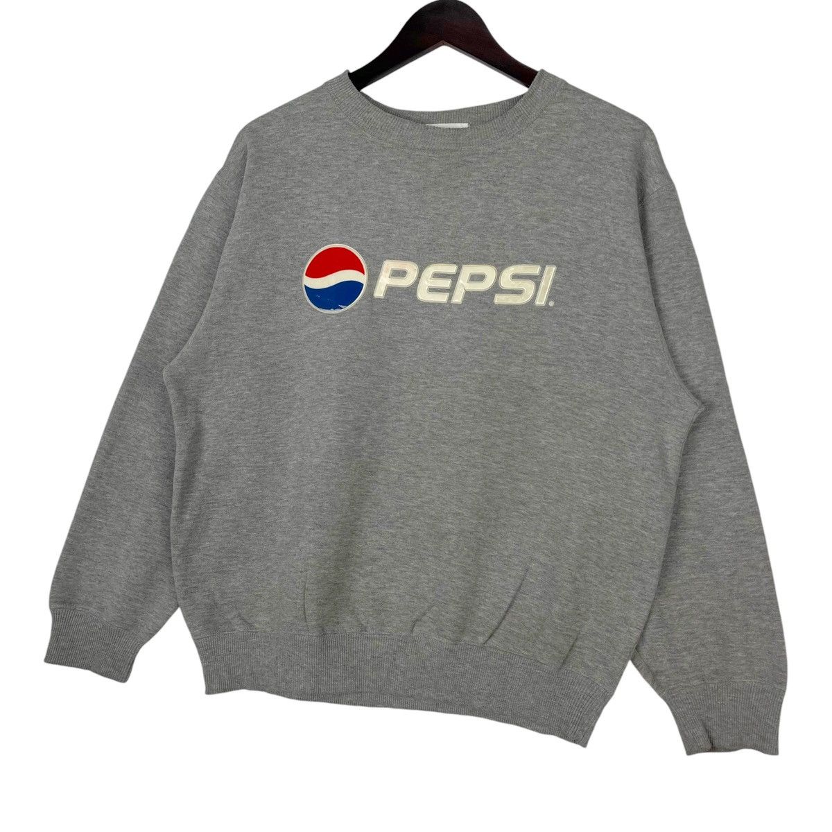 Pepsi × Vintage Vintage Pepsi Crewneck Sweatshirt Light Gray Pullover Jumper Size US M / EU 48-50 / 2 - 2 Thumbnail