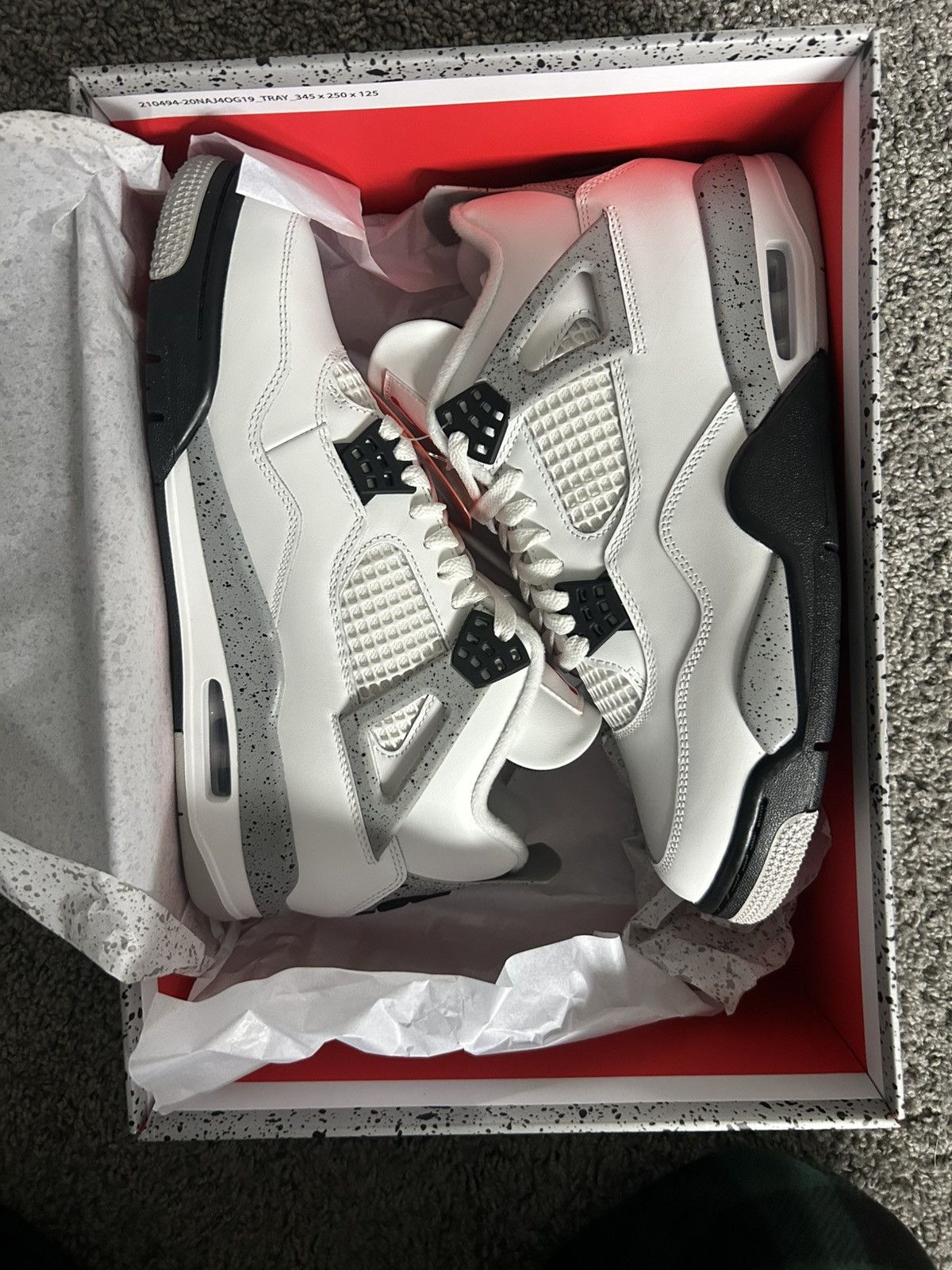Jordan Brand Jordan 4 Retro White Cement (2025) Size US 9.5 / EU 42-43 - 1 Thumbnail