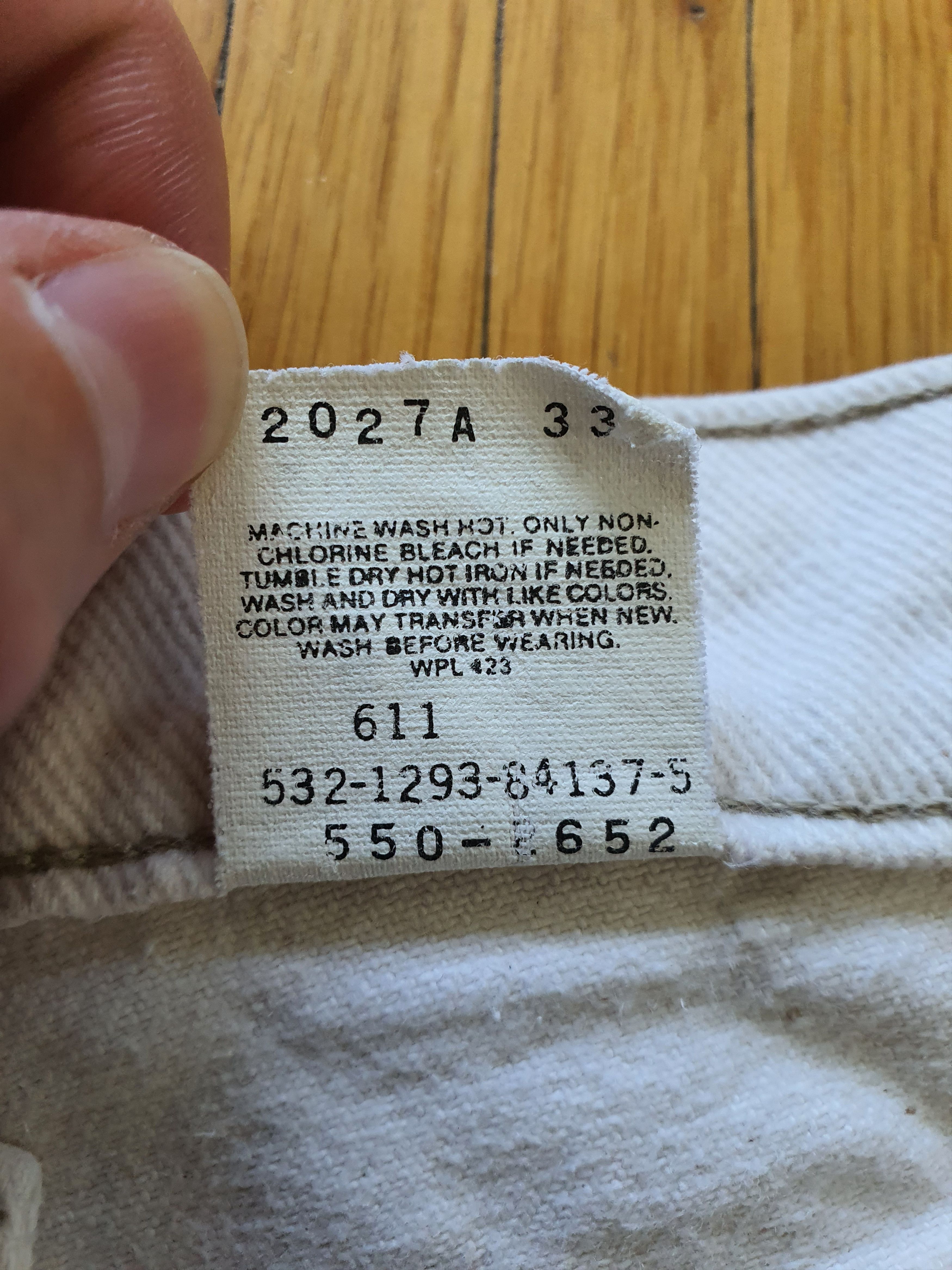 Levi's Vintage (Made in USA) 550 Denim Jeans - Cream White Size US 33 - 7 Thumbnail