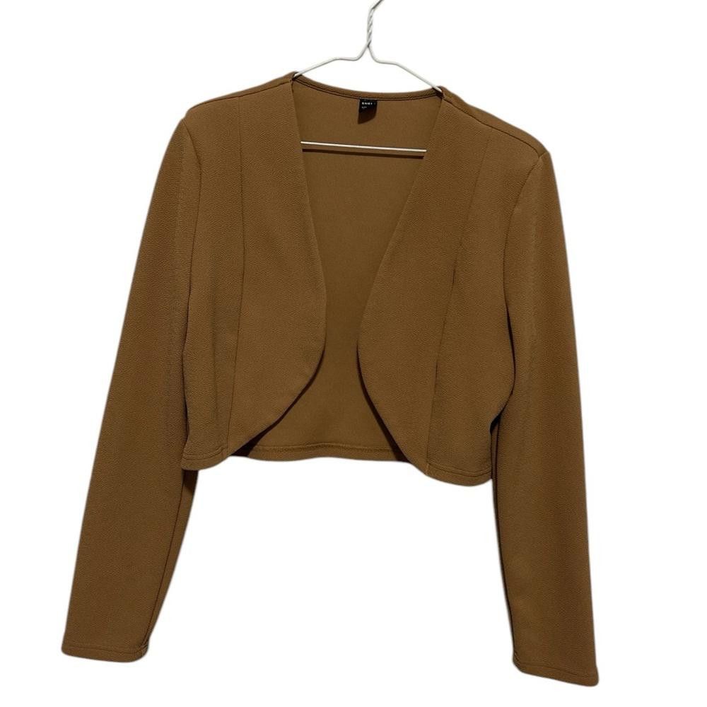 Shein SHEIN Brown Cropped Bolero Cardigan Size L Size L / US 10 / IT 46 - 1 Thumbnail