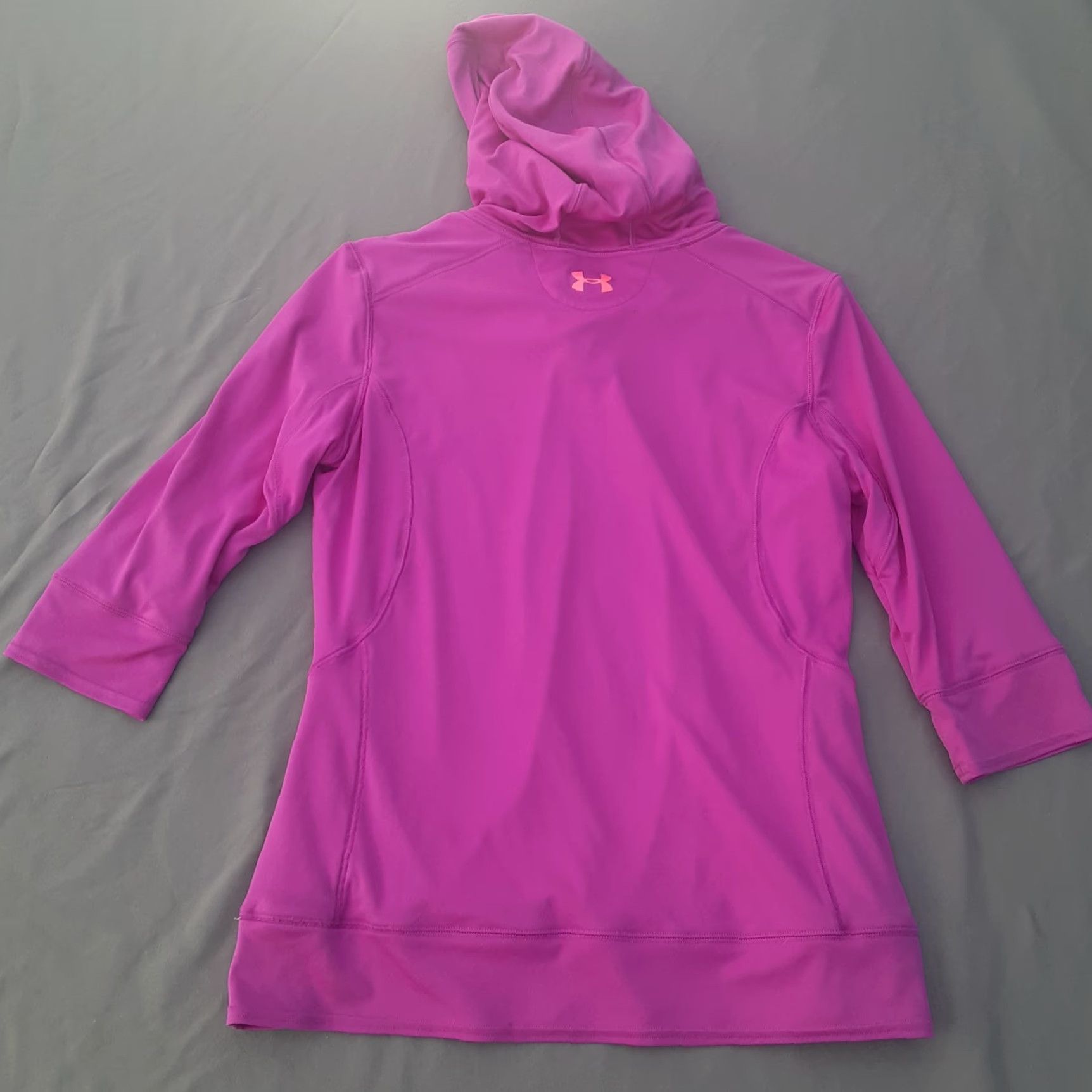 Under Armour Womens Under Armour Heat Gear Pullover Hoodie Athletic Shirt Running L Purple Breathable Lightweight Hooded Athletic Womens Size L / US 10 / IT 46 - 5 Thumbnail