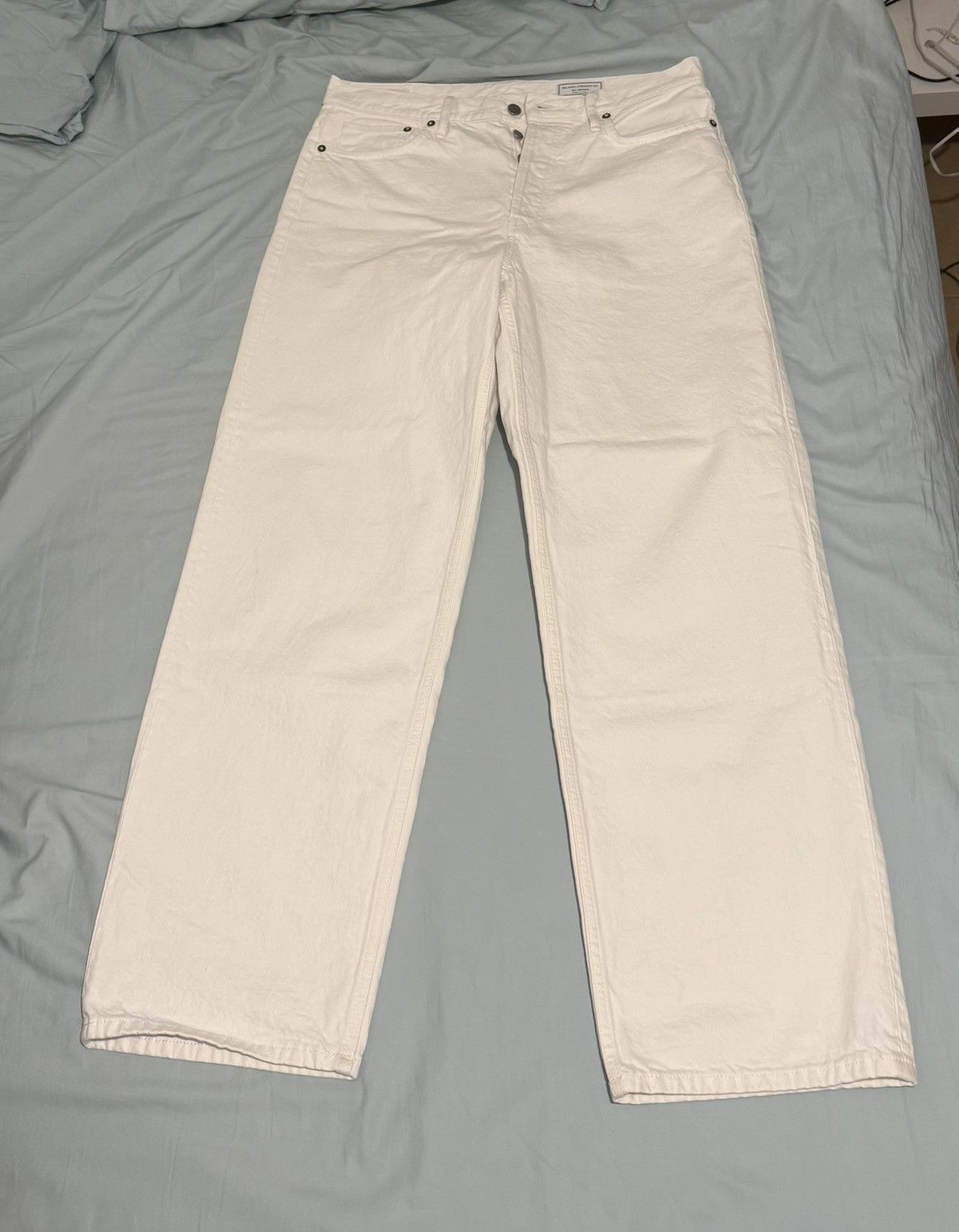 Zara Zara white denim jeans 90s archive Size US 32 / EU 48 - 1 Thumbnail