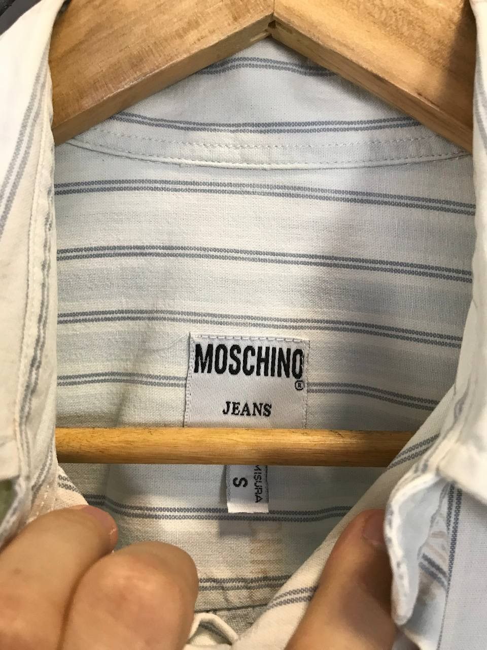 Moschino Moschino Jeans vintage designer striped monogram shirt Size US S / EU 44-46 / 1 - 5 Thumbnail