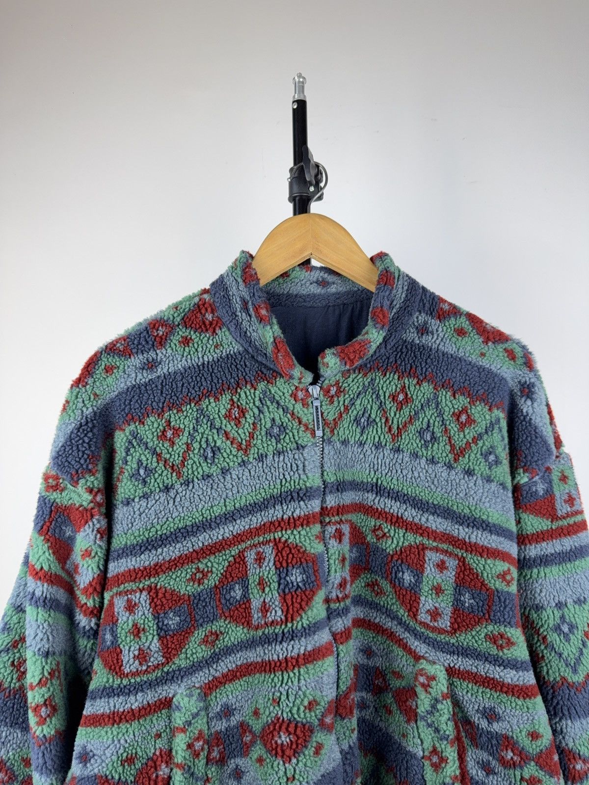 Vintage Vintage 90s Retro Y2K Aztec Pattern Sherpa Fleece Jacket Size US S / EU 44-46 / 1 - 2 Thumbnail