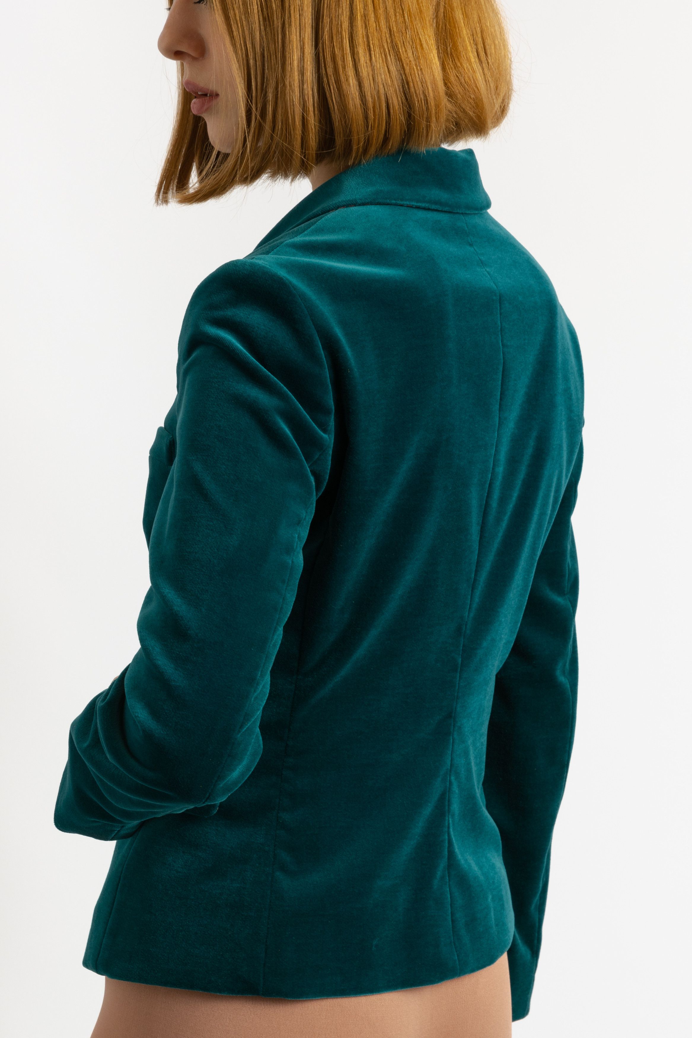 Etro Velvet Velour Blue ETRO Milano Blazer Crop Blazer 5937 Size S / US 4 / IT 40 - 5 Thumbnail