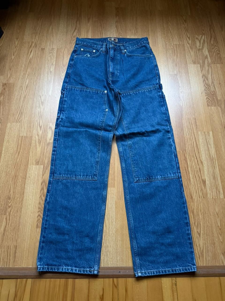 Corteiz CC28 Embossed C Star Denim Work Pant in Blue Size US 30 / EU 46 - 2 Thumbnail