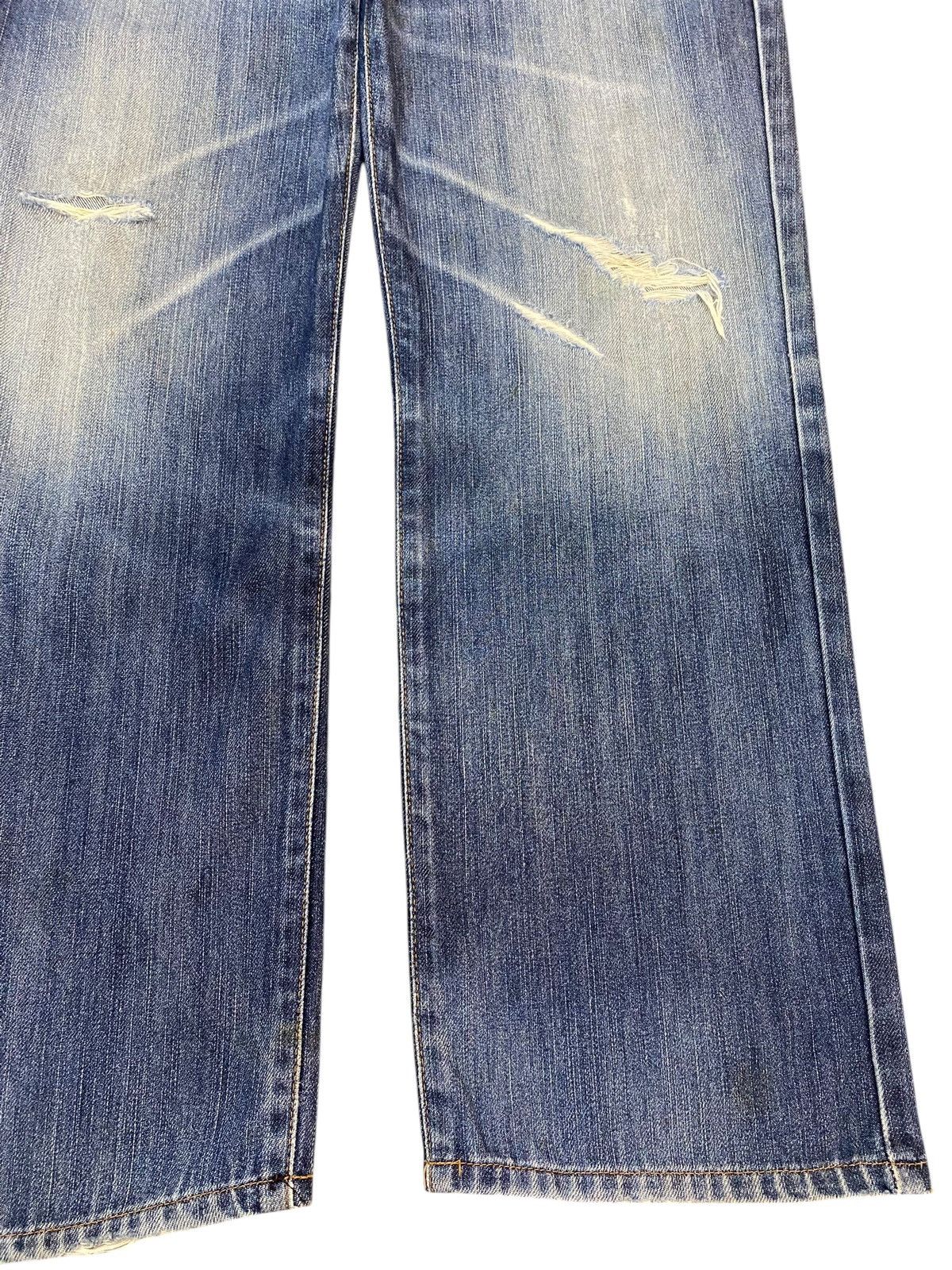 Edwin Vintage Japanese Edwin 403 Blue Wash Distressed Loose Jeans Size US 34 / EU 50 - 8 Thumbnail