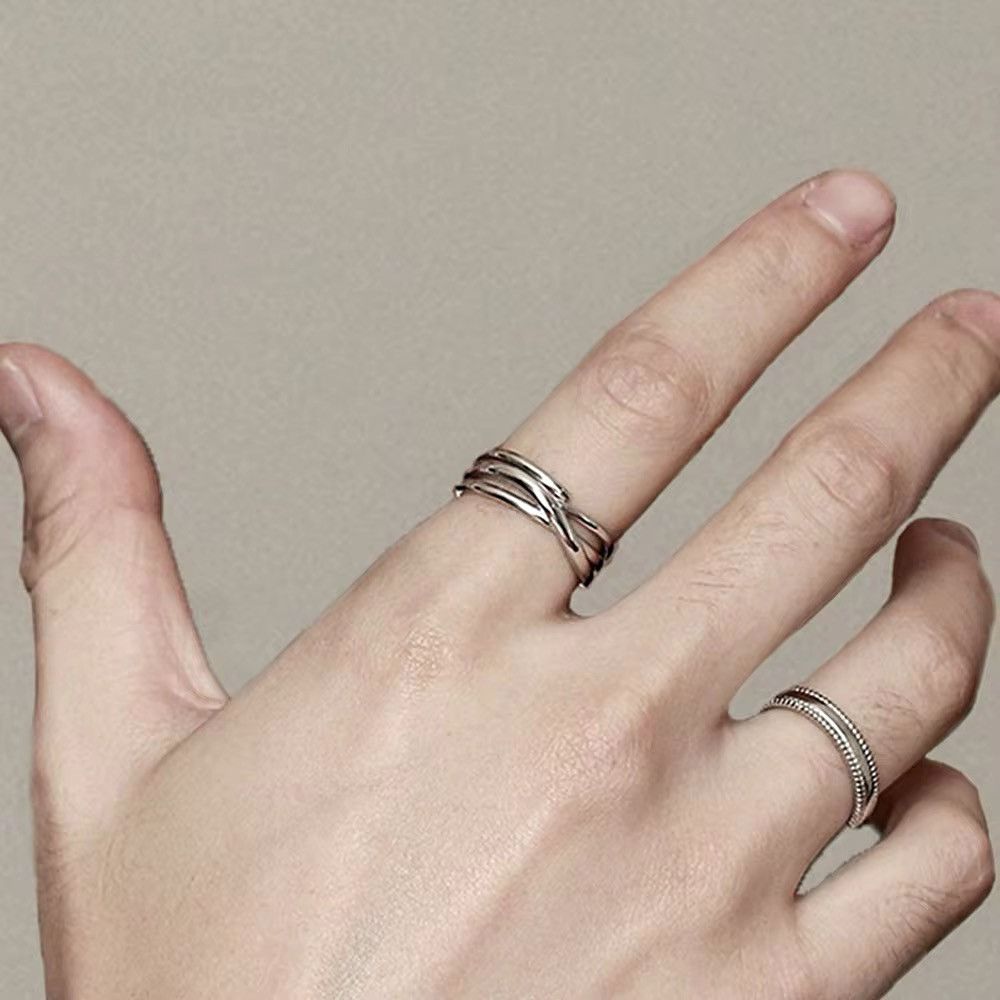Jewelry Retro Simple Geometric Ring Size ONE SIZE - 2 Thumbnail