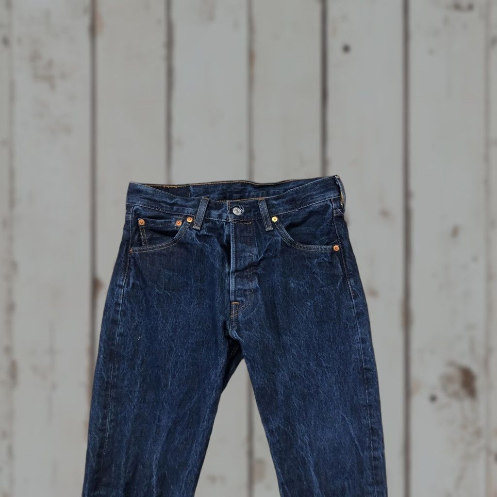 Levi's Levi's 501 Jeans Mens 30x30 Blue Dark Wash Straight Leg Button Fly Denim Pants Size US 30 / EU 46 - 1 Thumbnail