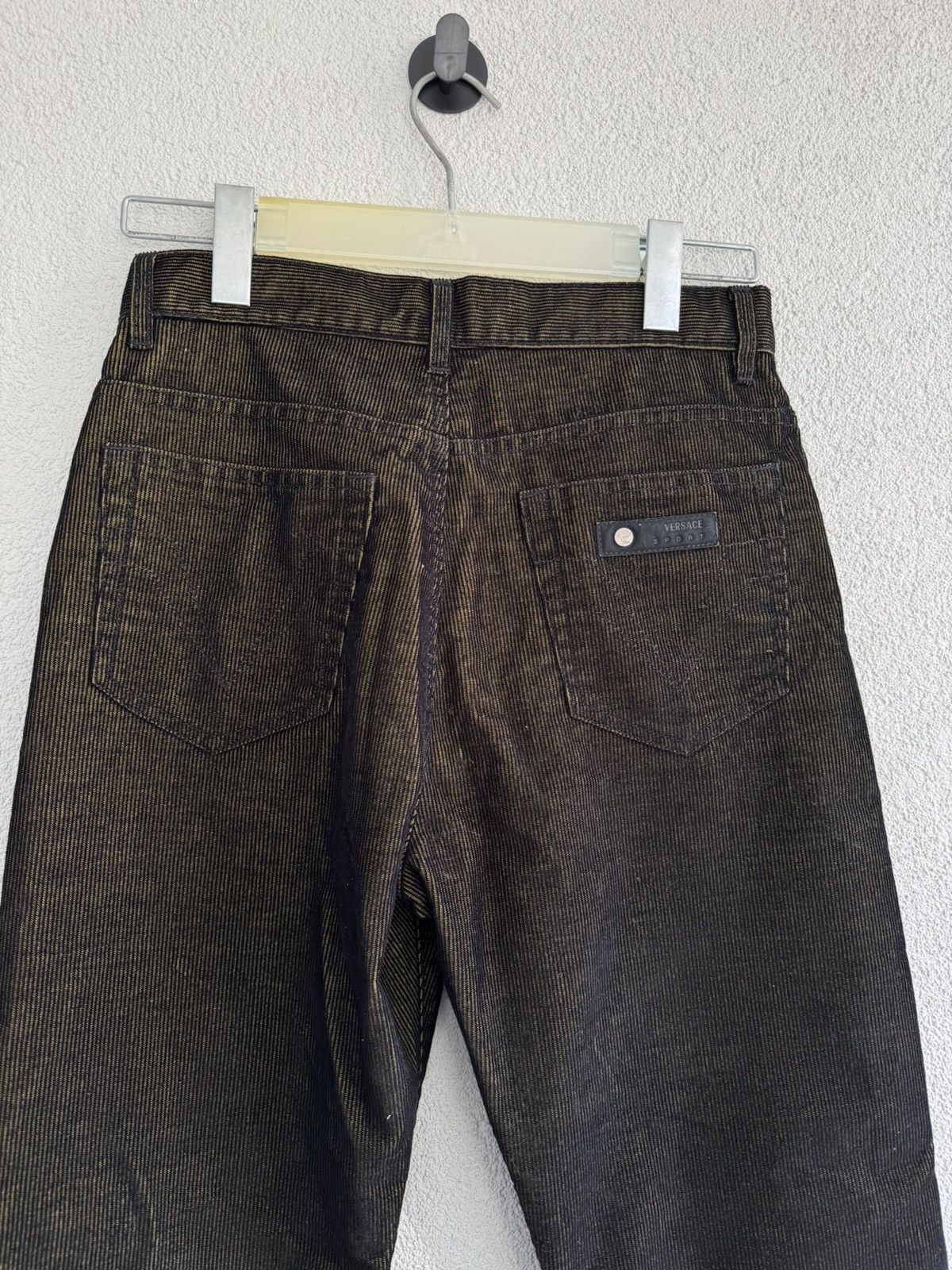 Versace Versace Sport Pants Size 29 Brown Textured Denim Straight Size 29" - 8 Thumbnail