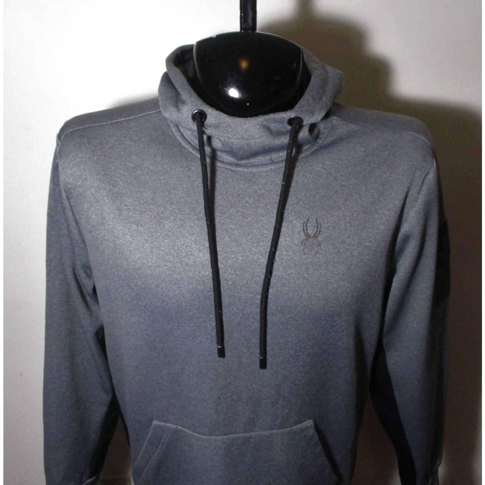 Spyder Spyder Gray Drawstring Hooded Sweatshirt Men's L Size US L / EU 52-54 / 3 - 3 Thumbnail