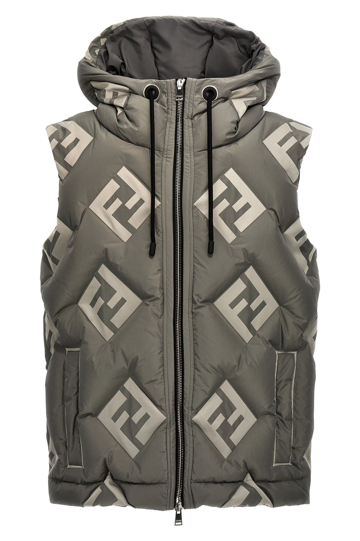 image of Fendi 'ff' Vest in Grey, Men's (Size 2XL)