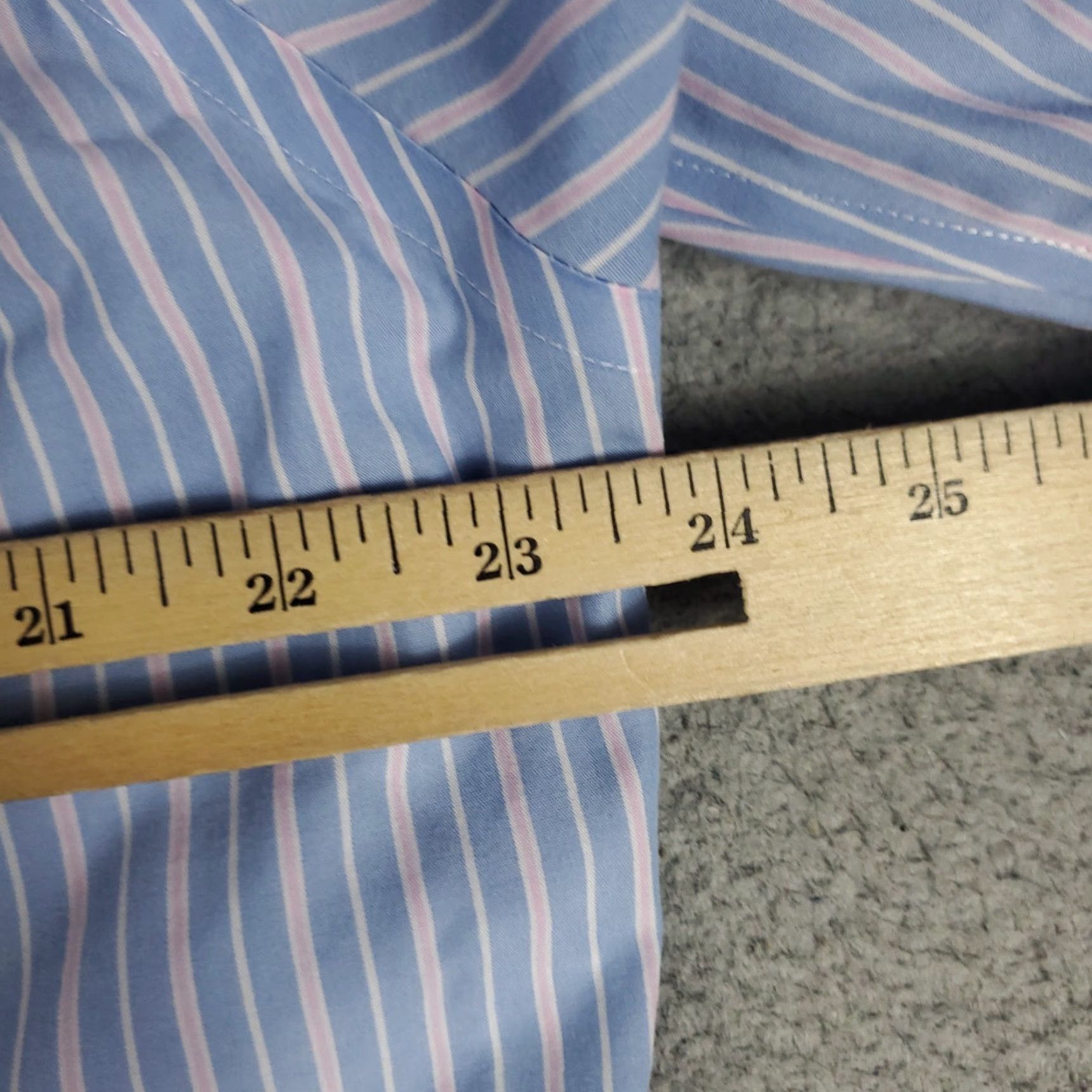 Brooks Brothers Brooks Brothers Dress Shirt Mens 15 Blue Striped Long Sleeve Button Up Regular Fit Non-Iron Classic Collar Cuff Barrel Men's Shirt Size 40R - 7 Thumbnail