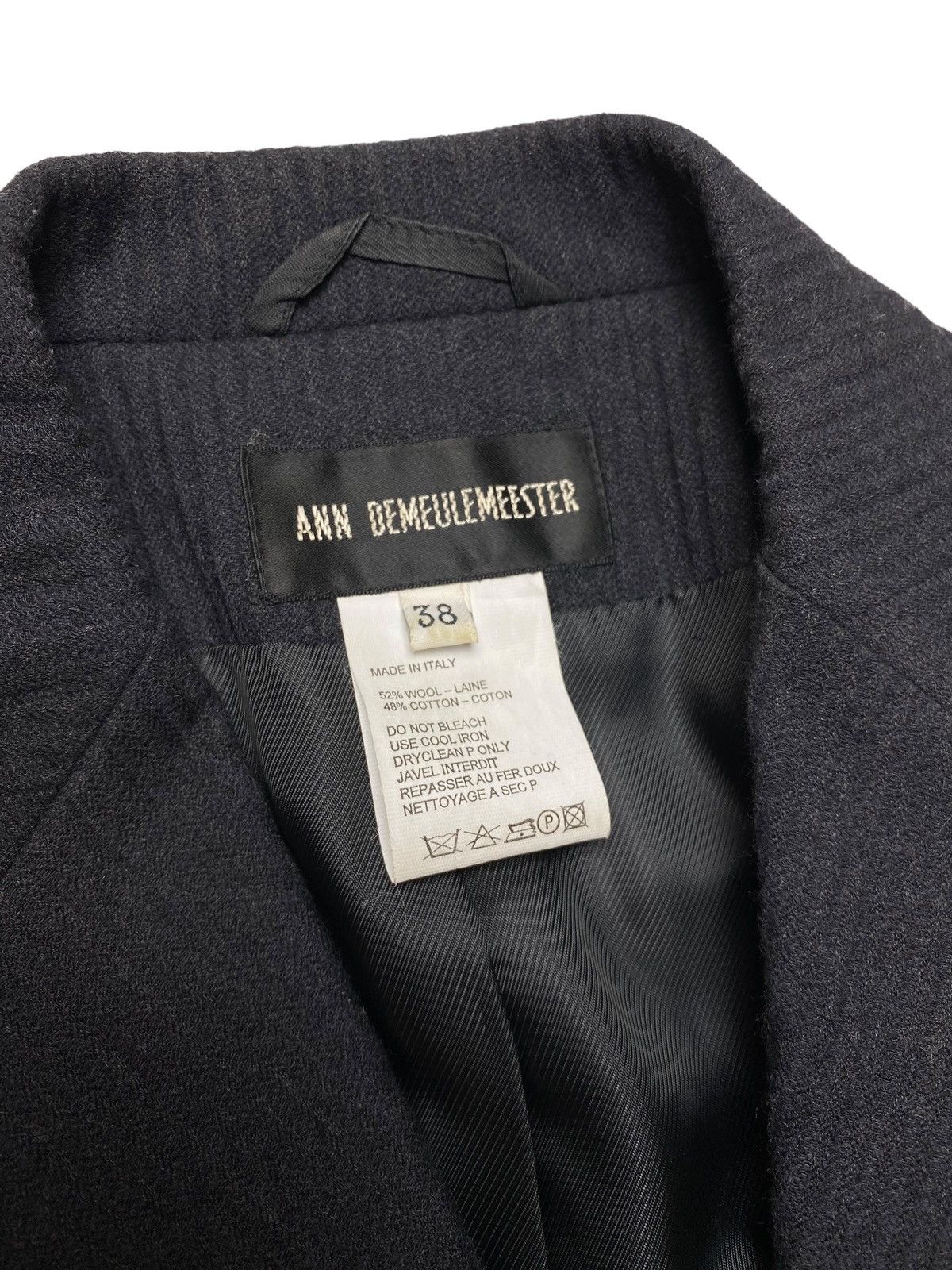 Ann Demeulemeester 🔥VERY RARE🔥 ANN DEMEULEMEESTER Black striped Suit blazer Size XS / US 0-2 / IT 36-38 - 6 Thumbnail
