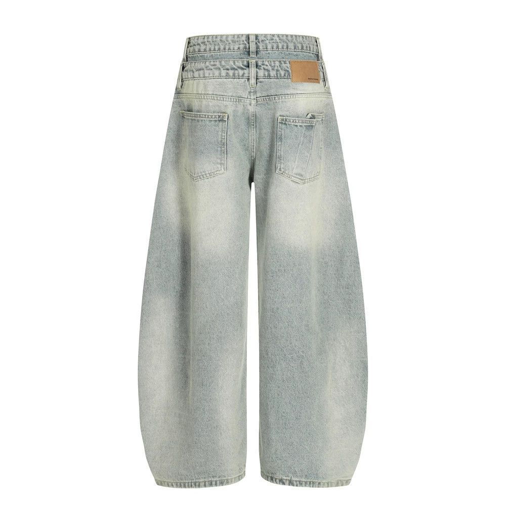 Jean Men's punk heavy washed distressed two-piece jeans Size US 32 / EU 48 - 2 Thumbnail