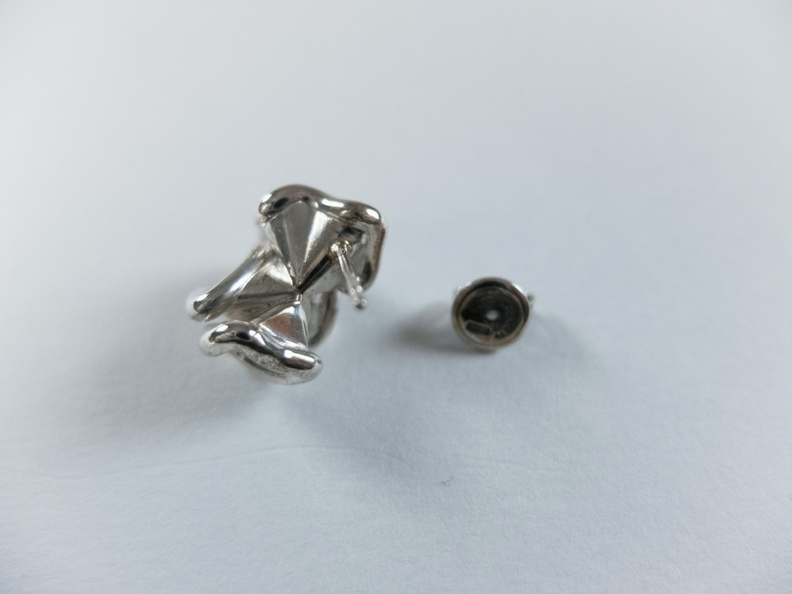 Bottega Veneta BOTTEGA VENETA Whirl sculptural small silver earrings q Size ONE SIZE - 5 Thumbnail