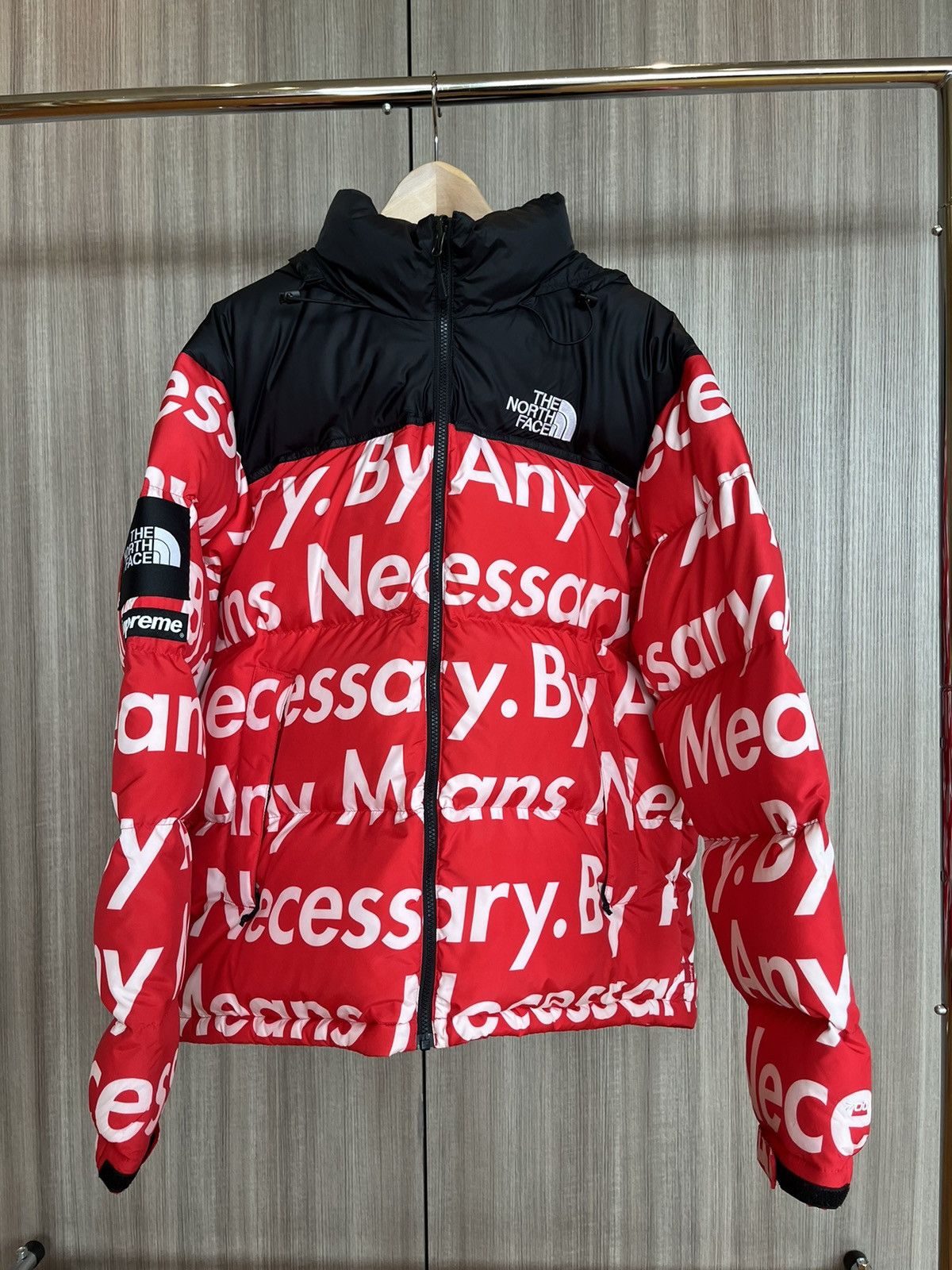 Supreme × The North Face Supreme x TNF BAMN Red Nuptse Jacket Size US L / EU 52-54 / 3 - 1 Thumbnail