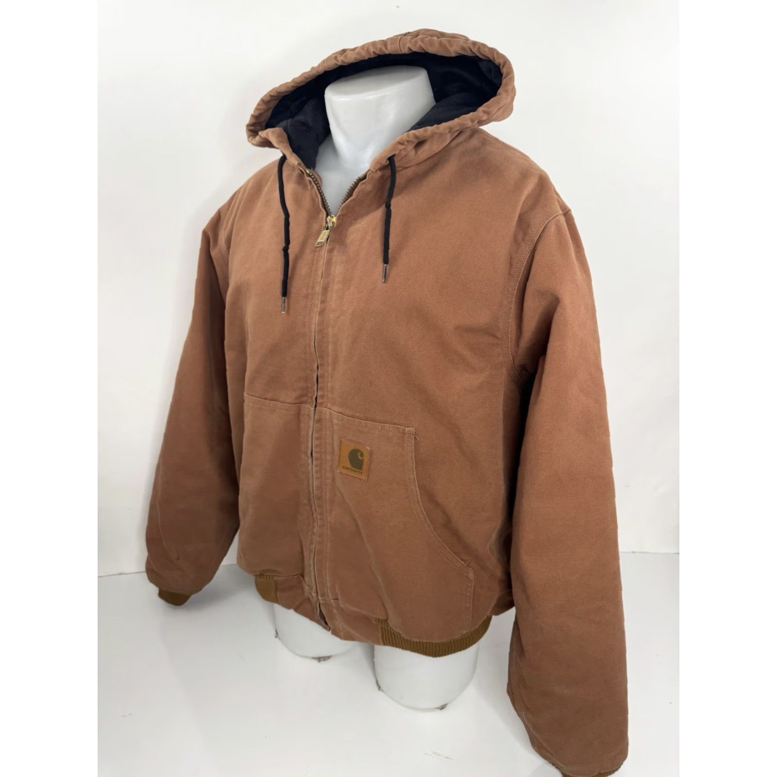 Carhartt Carhartt - 376-51 Hooded Zip Jacket Mens L Brown Distressed Jacket for Rental Only Label Zip Full Zip Hooded Mens L Brown Jacket Size US L / EU 52-54 / 3 - 4 Thumbnail