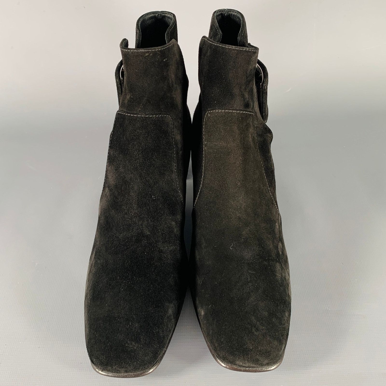 Roger Vivier ROGER VIVIER Size 9 Black Suede Chunky Heel Boots Size US 9 / IT 39 - 4 Thumbnail